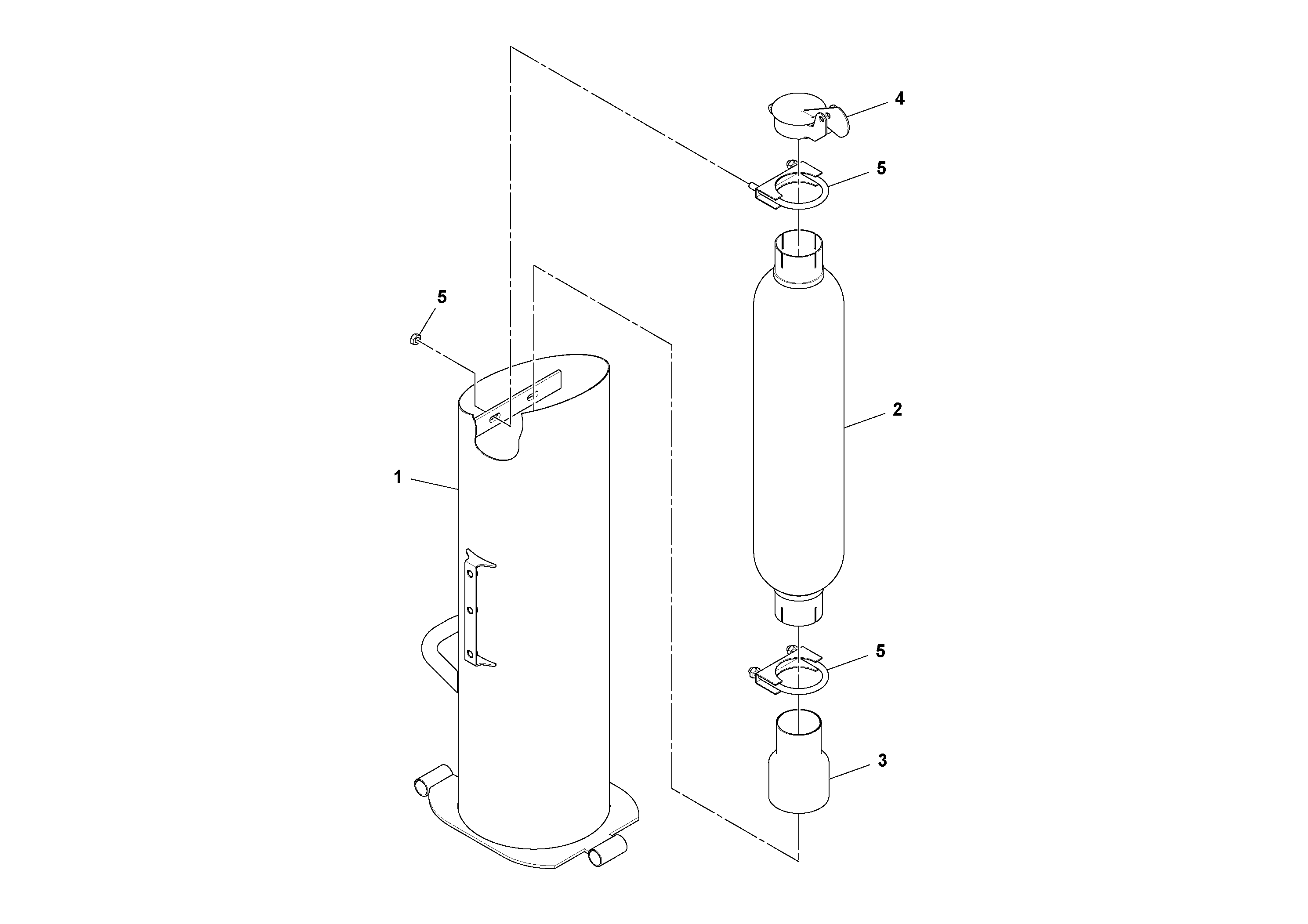 Схема запчастей Volvo PF6170 - 93053 Upper Exhaust Stack Assembly PF6160/PF6170