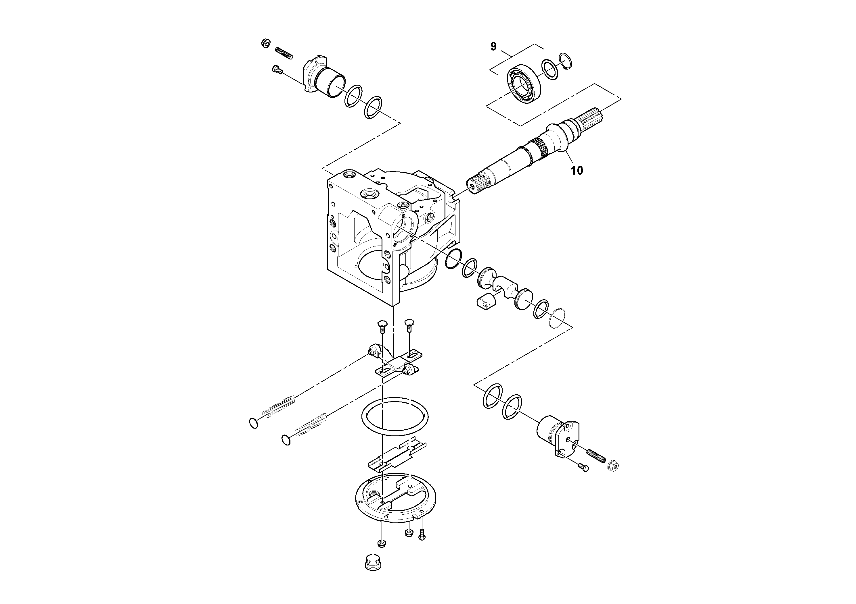 Схема запчастей Volvo PF6170 - 87673 Piston pump PF6160/PF6170