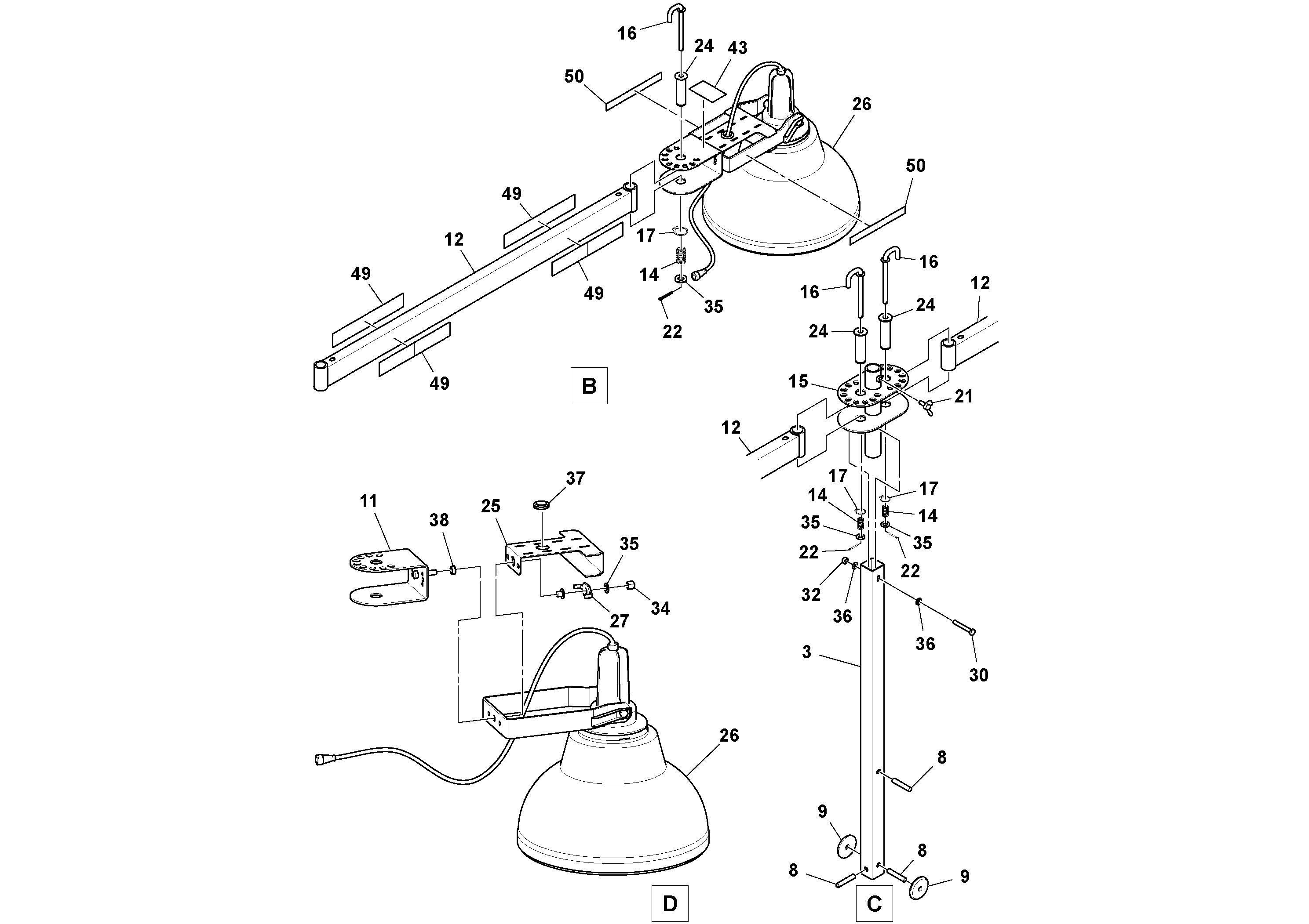 Схема запчастей Volvo PF6170 - 92465 Light Tower Kit PF6160/PF6170