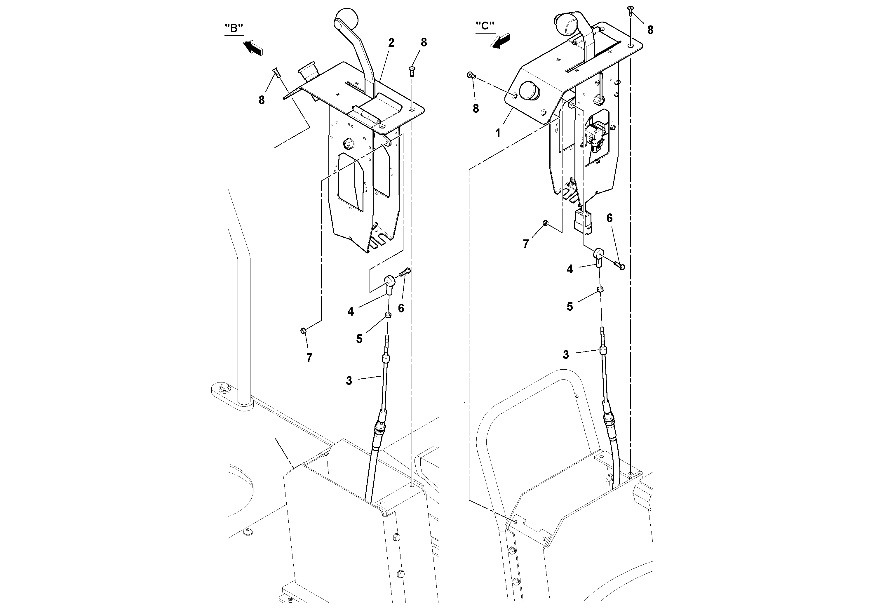 Схема запчастей Volvo PF6170 - 100901 Control Installation PF6160/PF6170