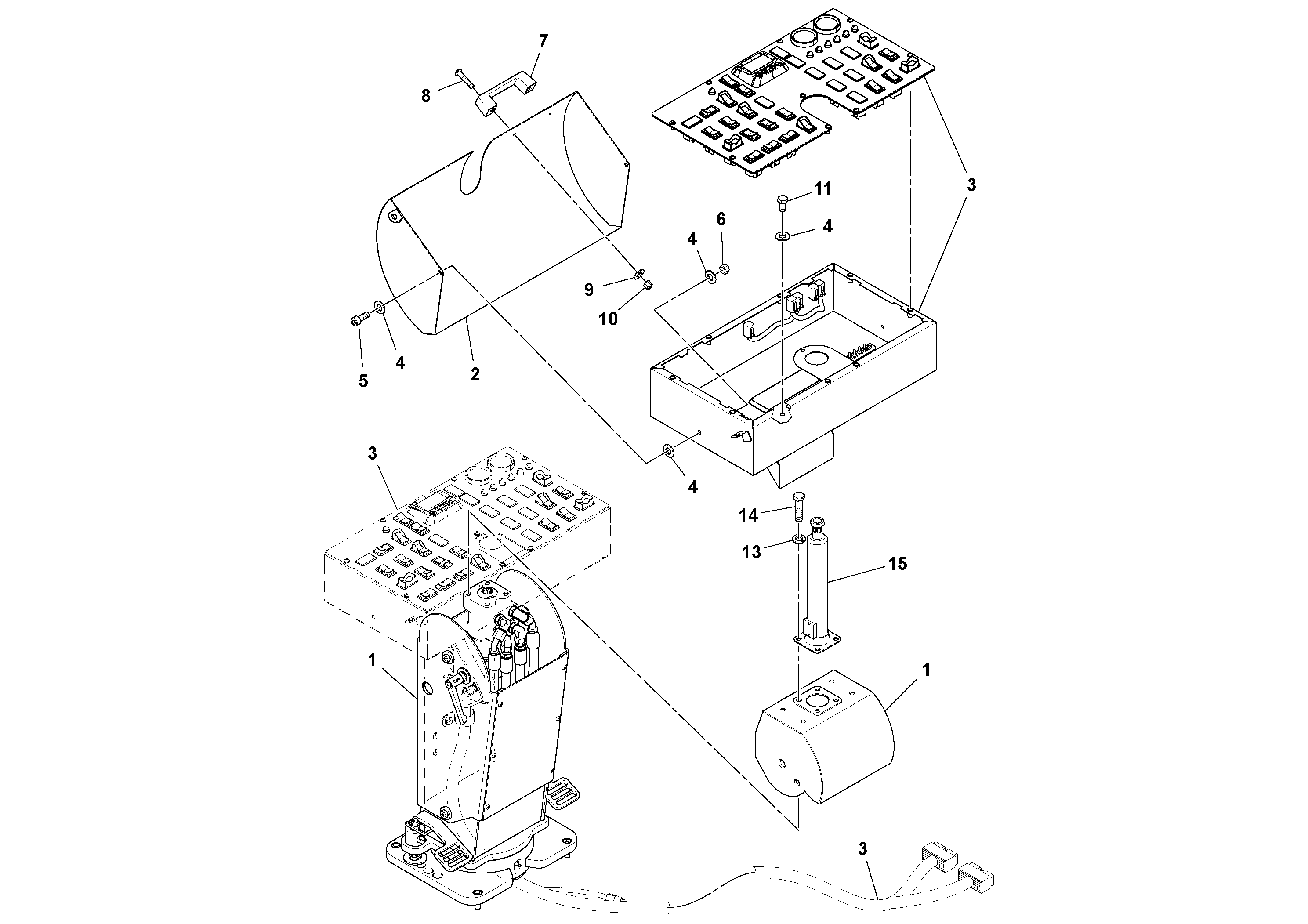 Схема запчастей Volvo PF6170 - 93432 Wheel Console Installation PF6160/PF6170