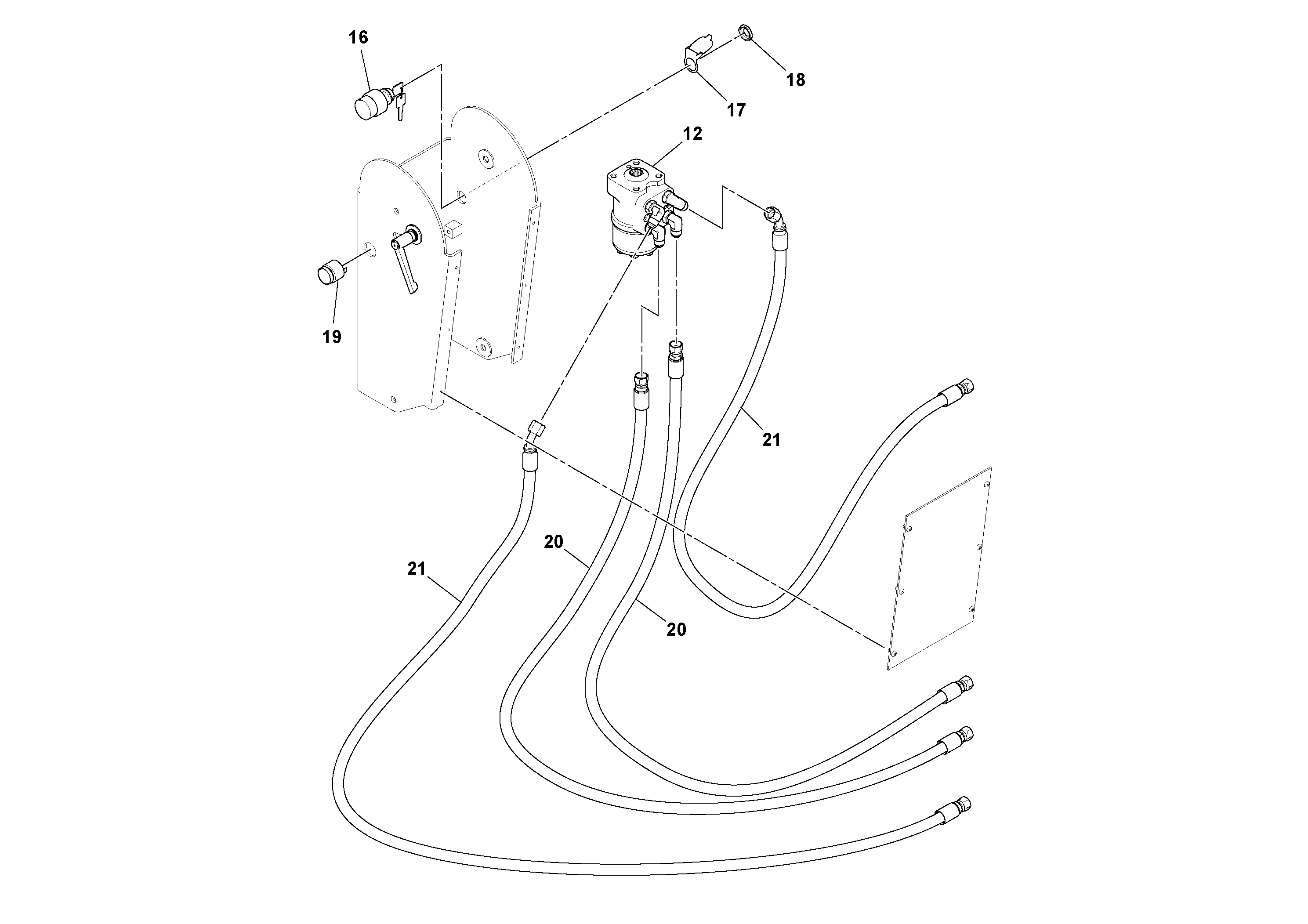 Схема запчастей Volvo PF6170 - 95519 Wheel Console Installation PF6160/PF6170