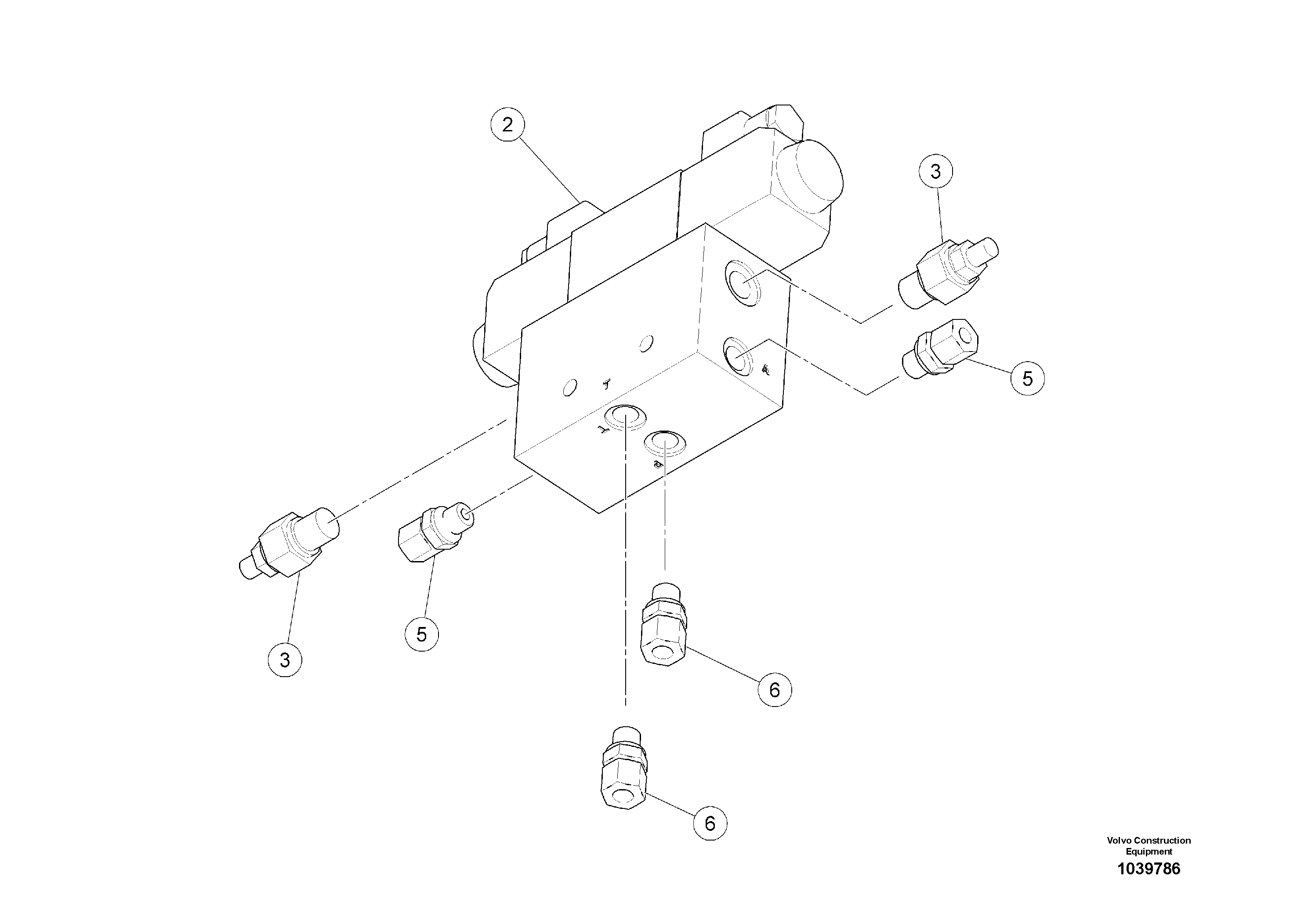 Схема запчастей Volvo ABG325 S/N 20941 - - 56190 Valve Block Levelling 