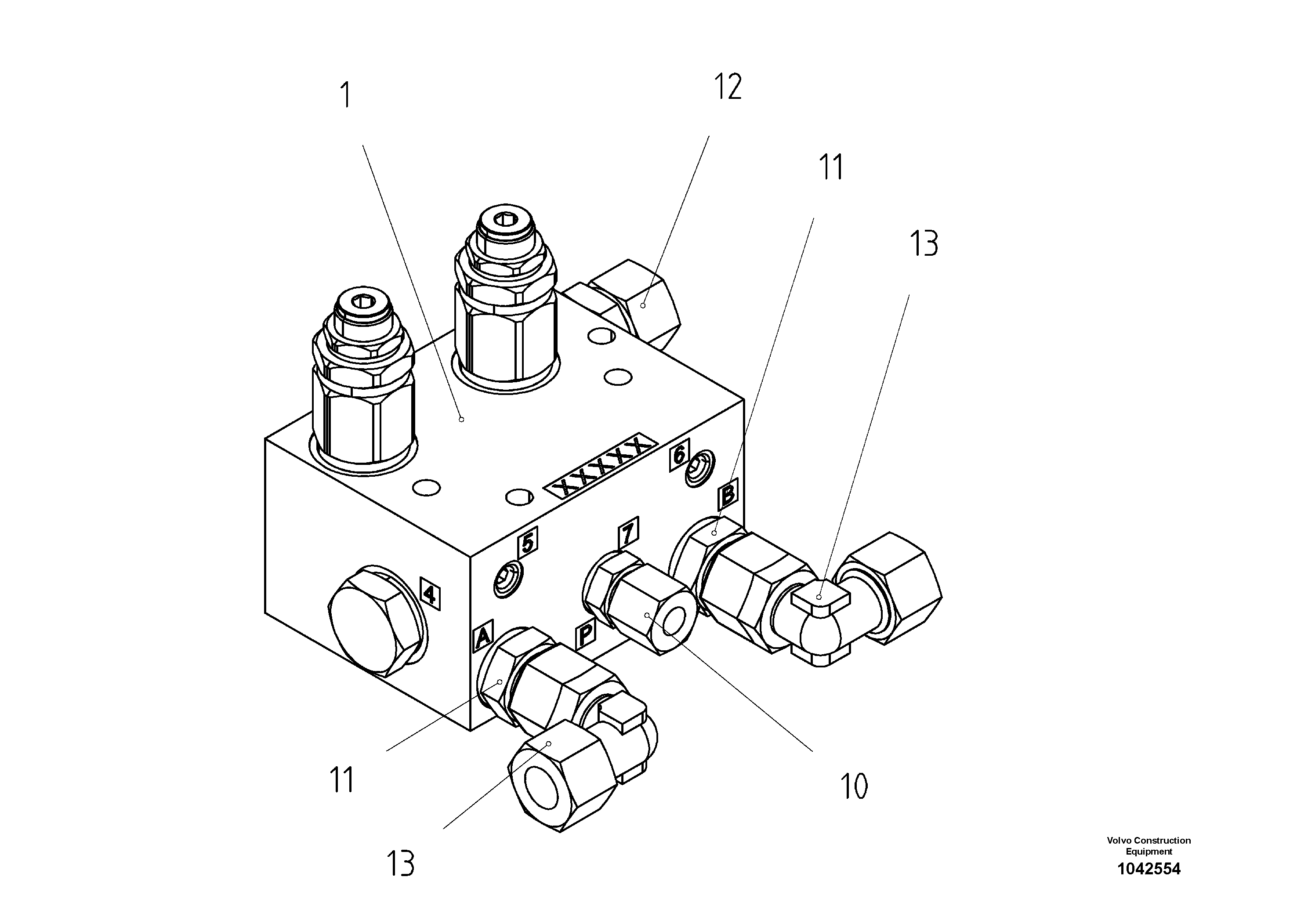 Схема запчастей Volvo ABG325 S/N 20941 - - 56197 Valve Block Tensioner 