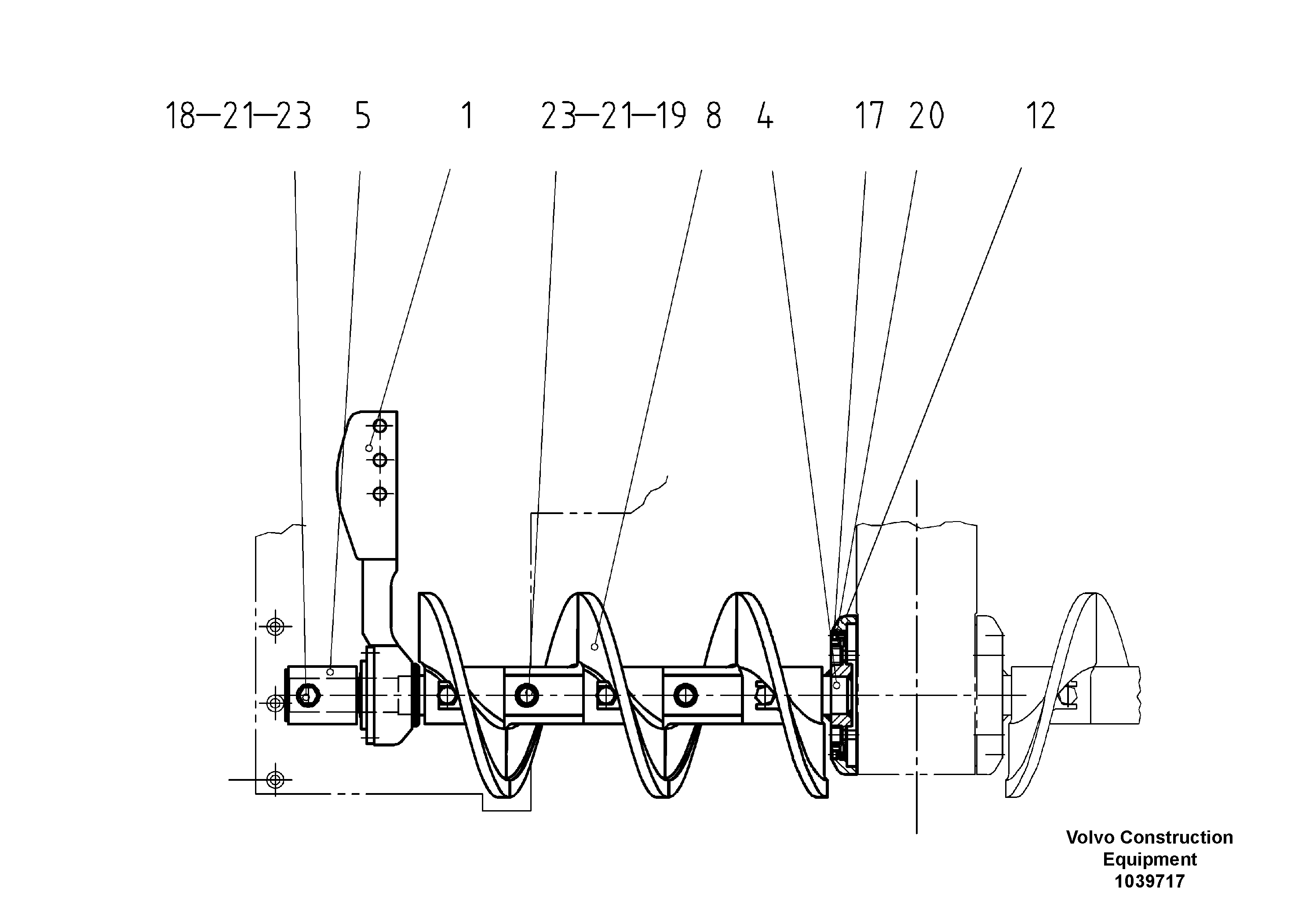 Схема запчастей Volvo ABG325 S/N 20941 - - 102237 Basic Auger 