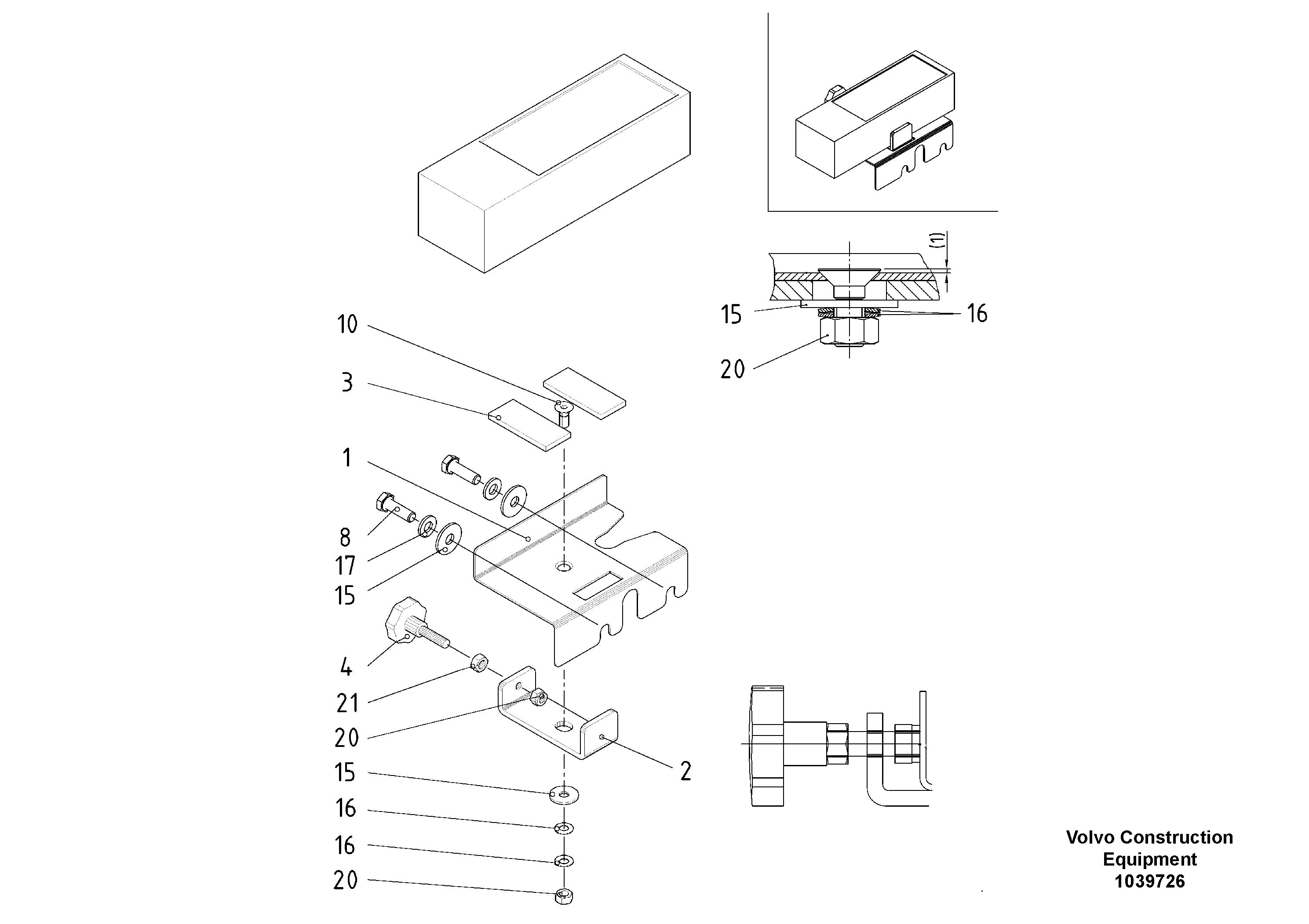 Схема запчастей Volvo ABG325 S/N 20941 - - 48105 Control Support 