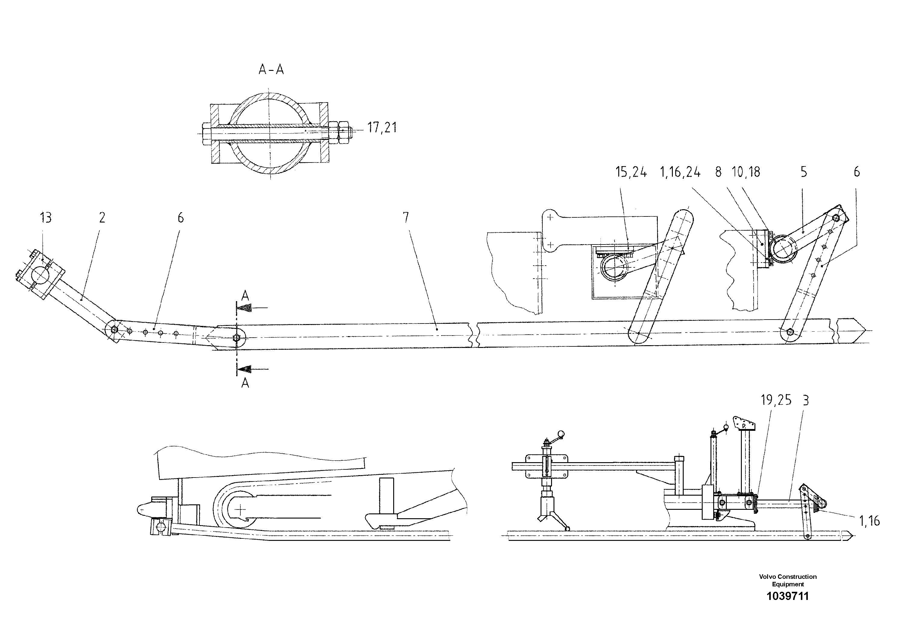 Схема запчастей Volvo ABG325 S/N 20941 - - 56235 Levelling Tube 