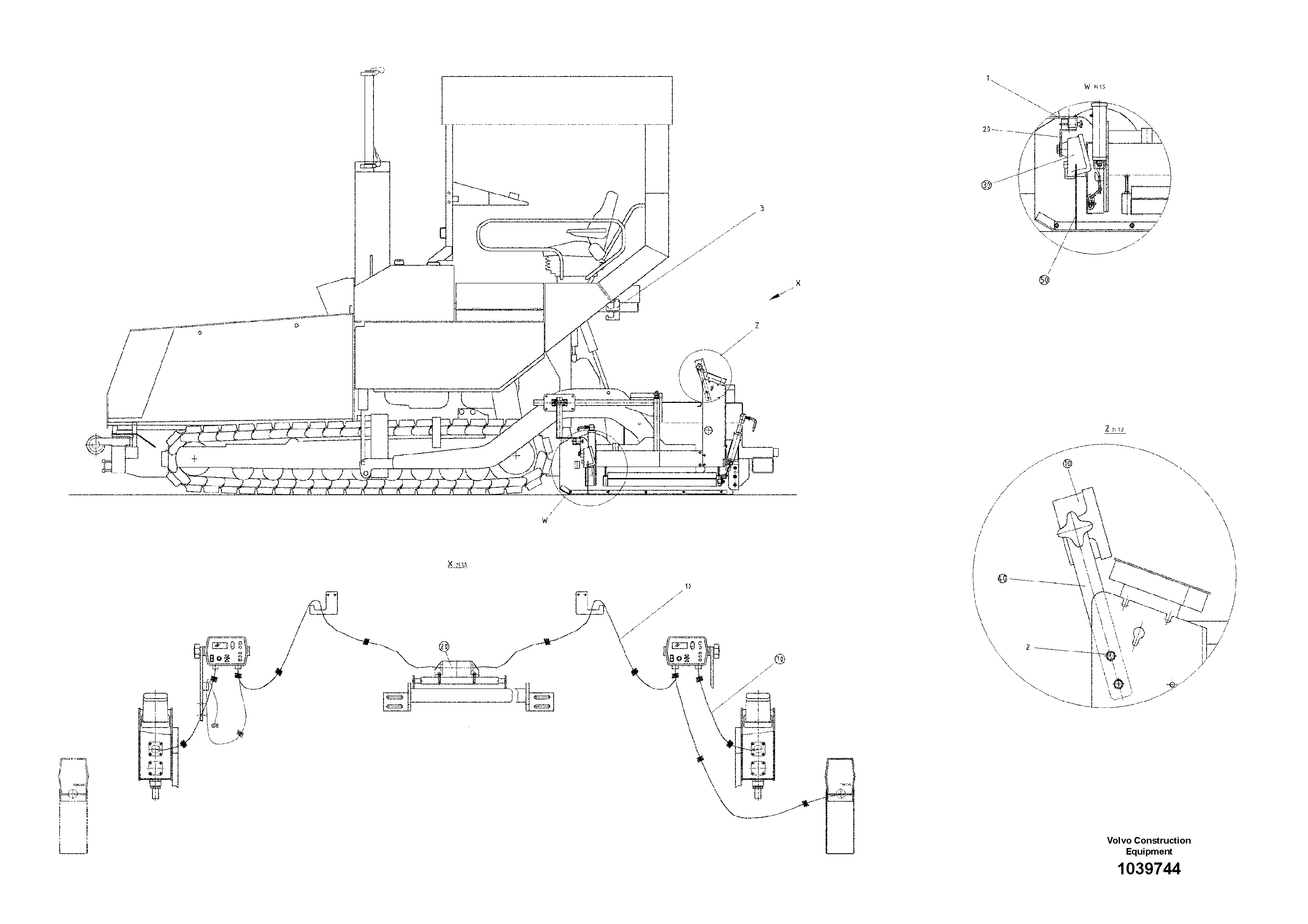 Схема запчастей Volvo ABG325 S/N 20941 - - 56239 Lev. kit single Tracker & Cross Slope 