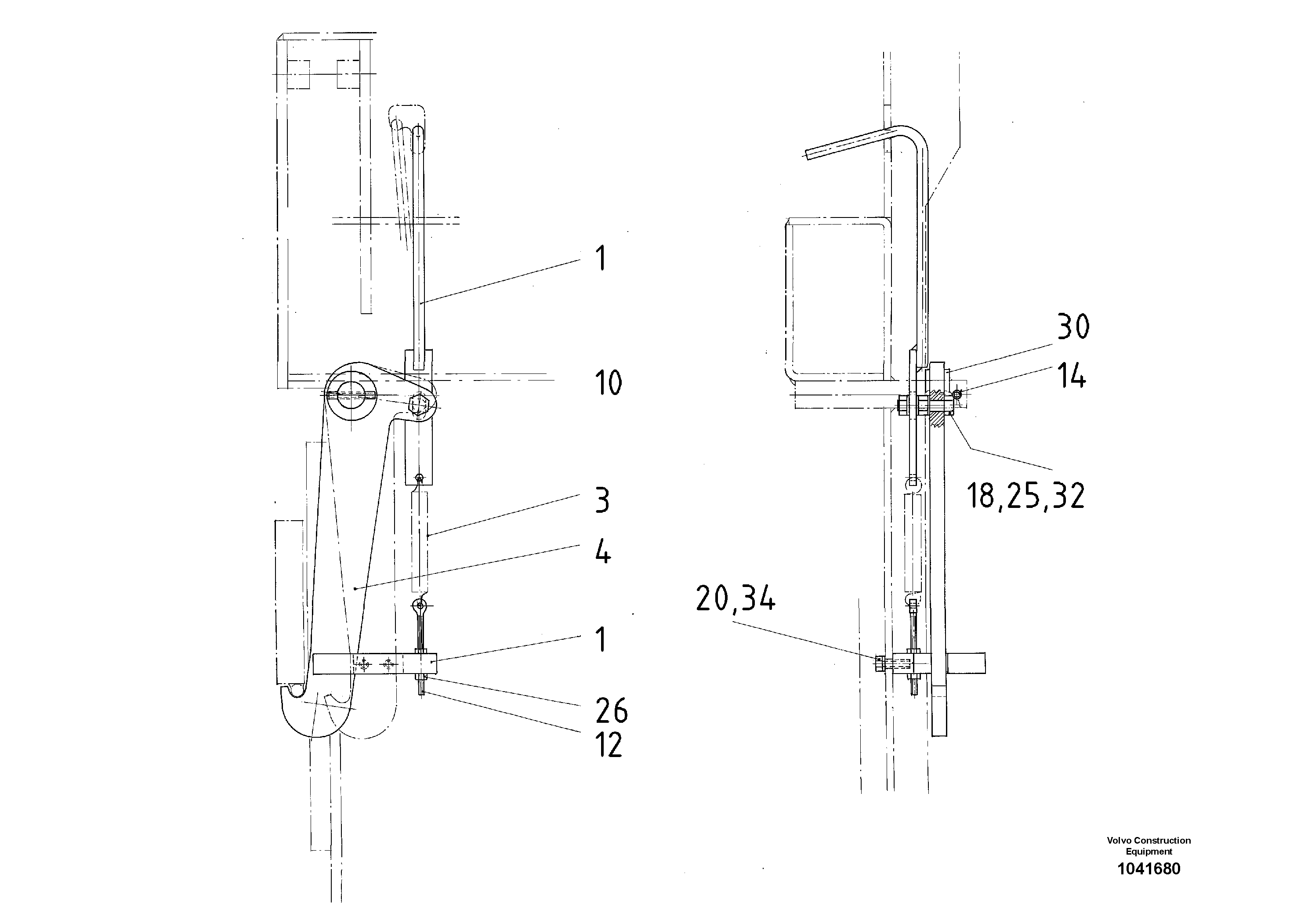 Схема запчастей Volvo ABG325 S/N 20941 - - 88856 Screed Stop 