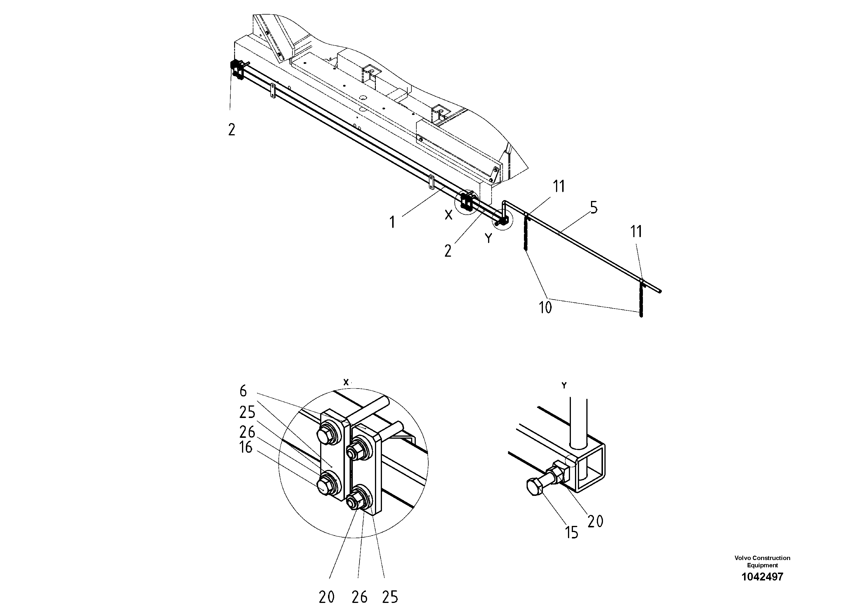 Схема запчастей Volvo ABG325 S/N 20941 - - 52978 Direction indicator 