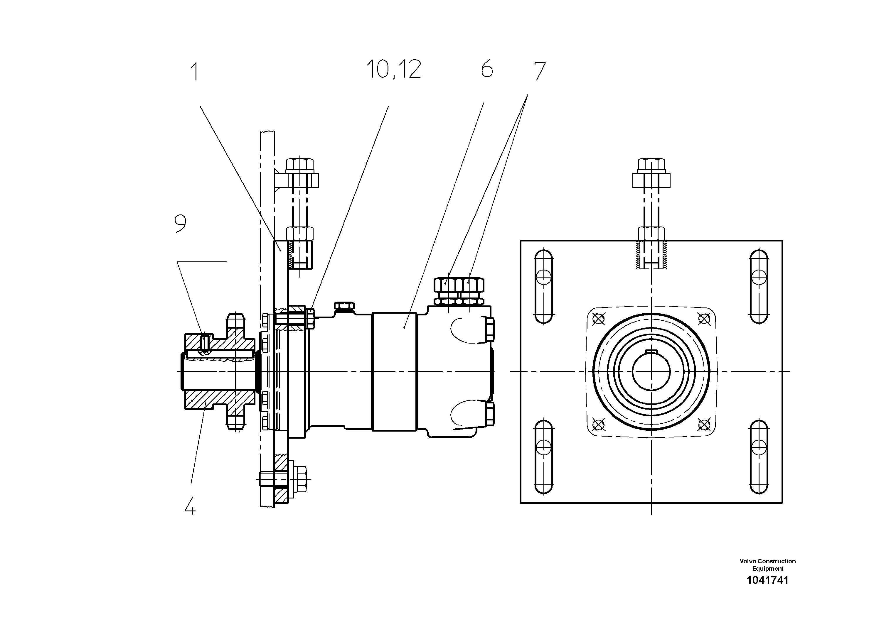 Схема запчастей Volvo ABG325 S/N 20941 - - 52986 Conveyor Drive 