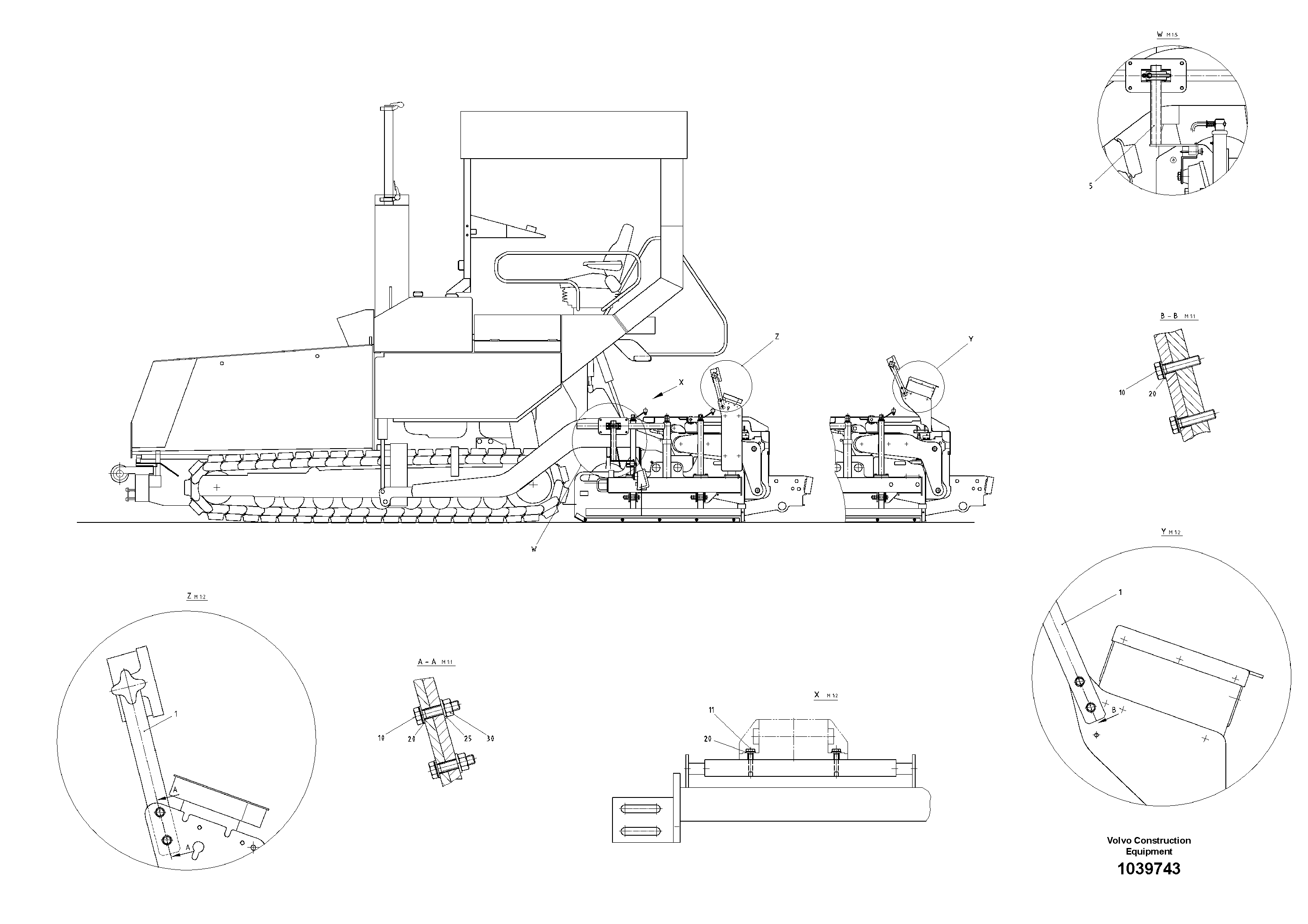 Схема запчастей Volvo ABG325 S/N 20941 - - 52992 Mounting Parts Topcon 