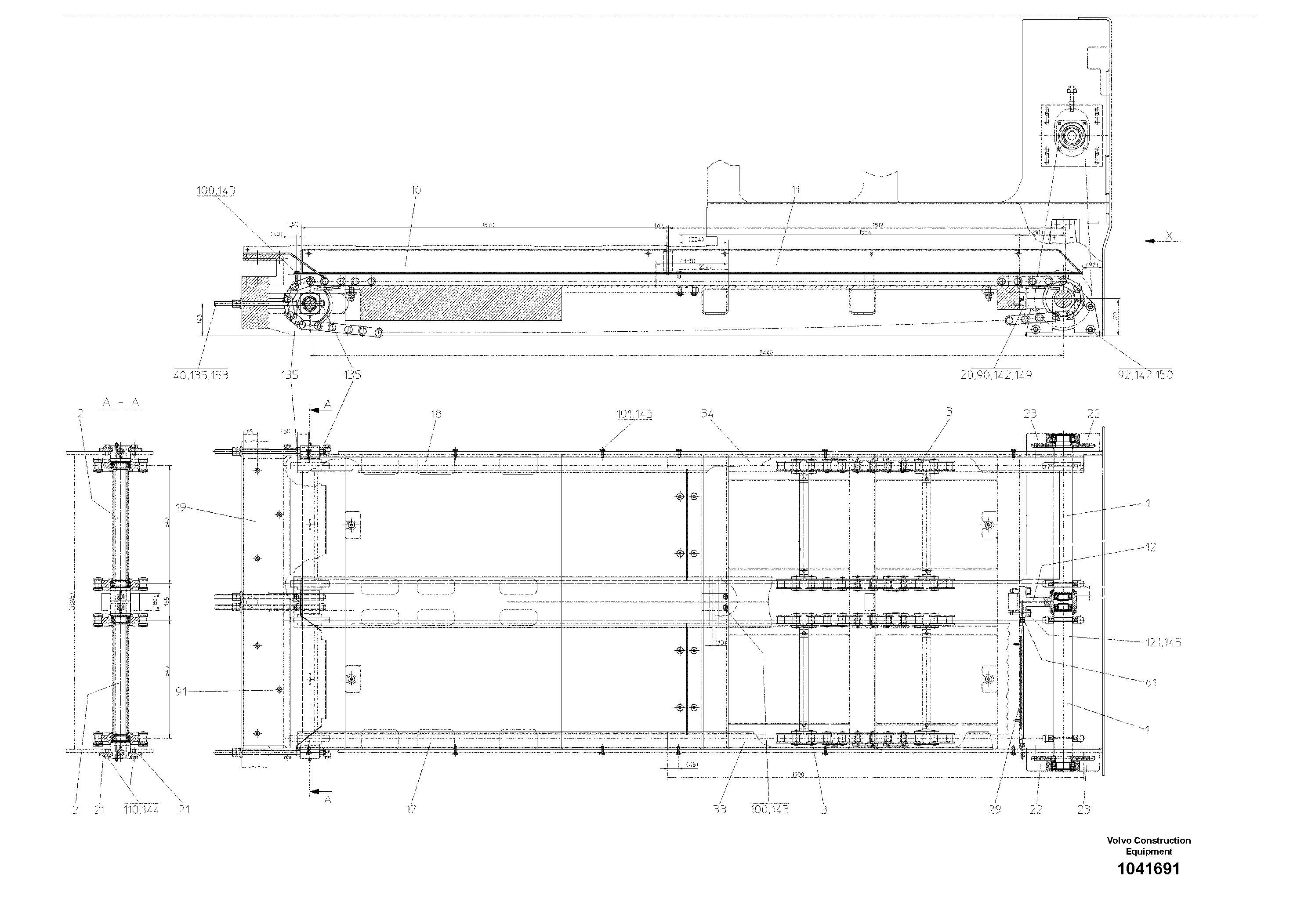 Схема запчастей Volvo ABG325 S/N 20941 - - 92645 Conveyor 