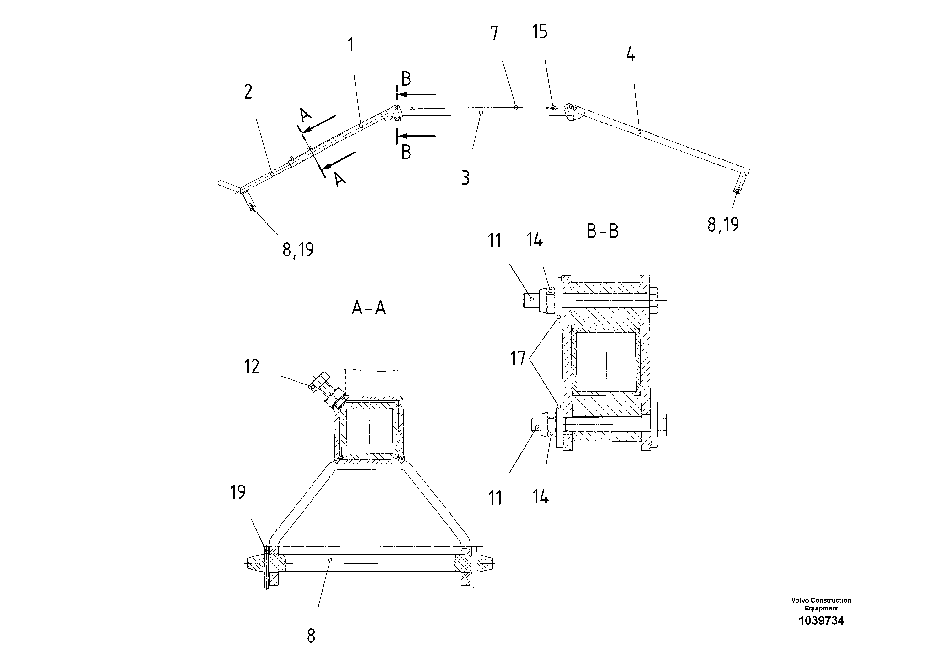 Схема запчастей Volvo ABG325 S/N 20941 - - 54794 Support Beam 