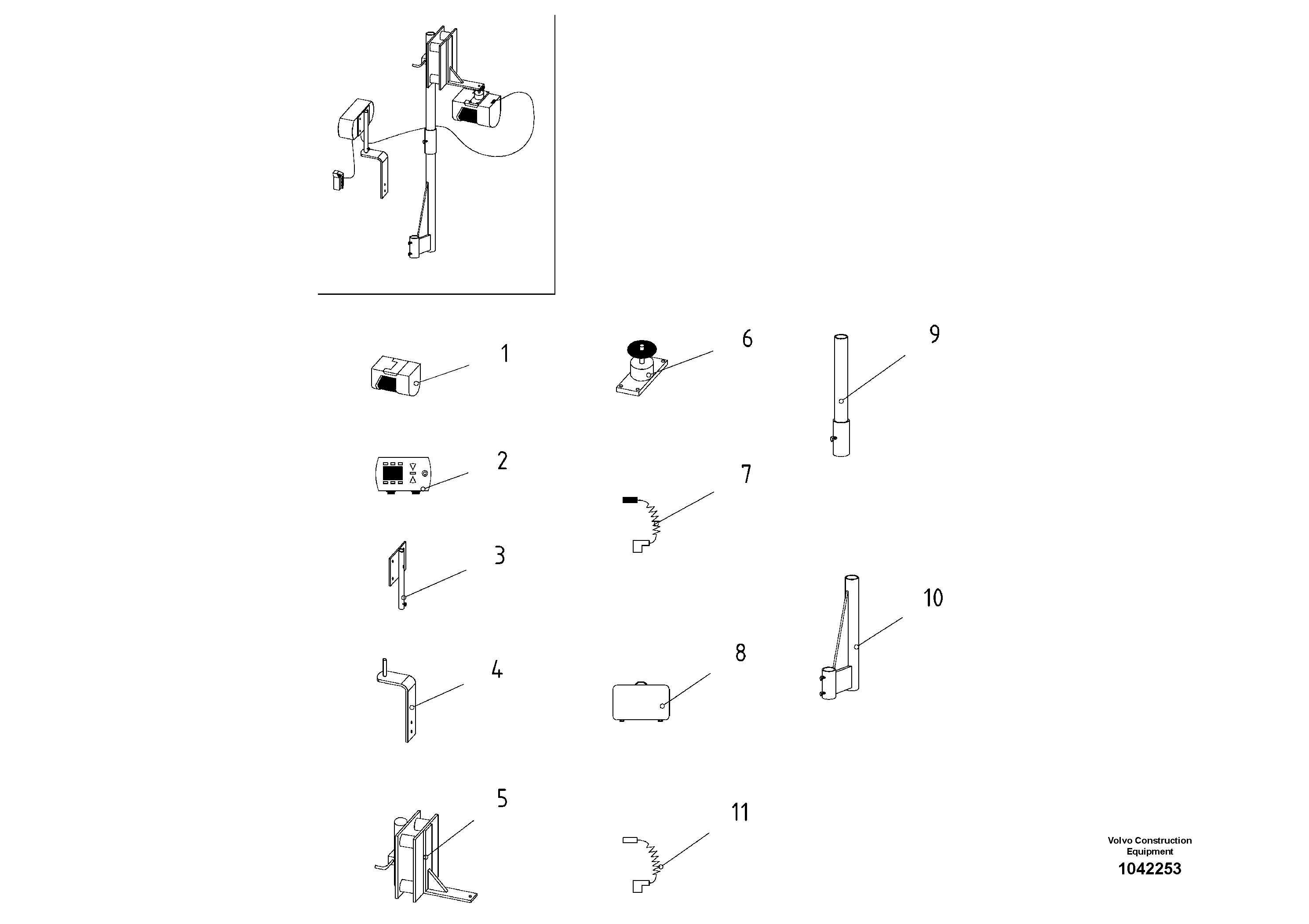 Схема запчастей Volvo ABG325 S/N 20941 - - 55031 Laser Scanner 
