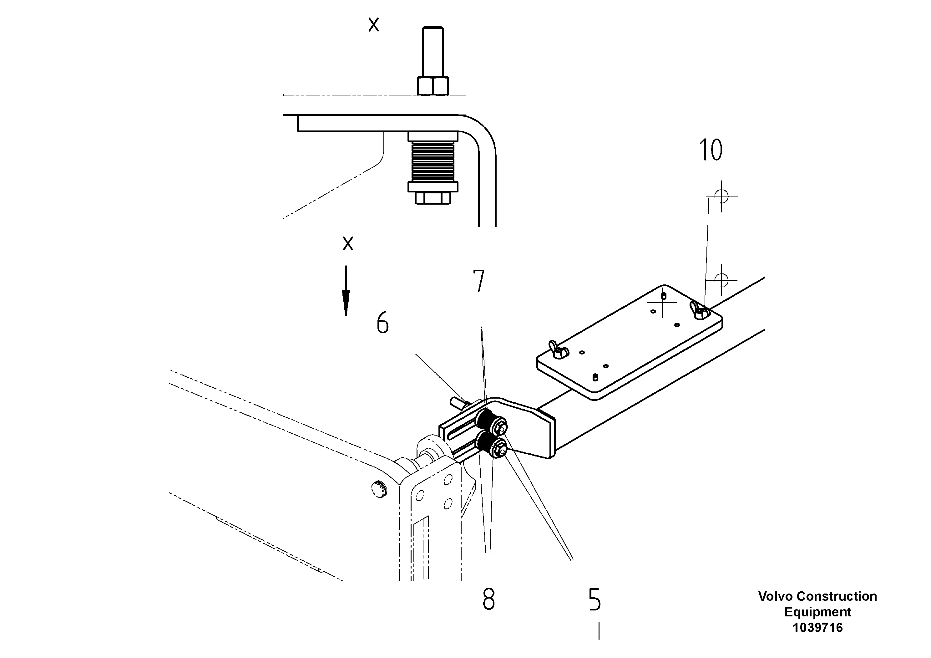 Схема запчастей Volvo ABG325 S/N 20941 - - 56540 Support For Slope Control 
