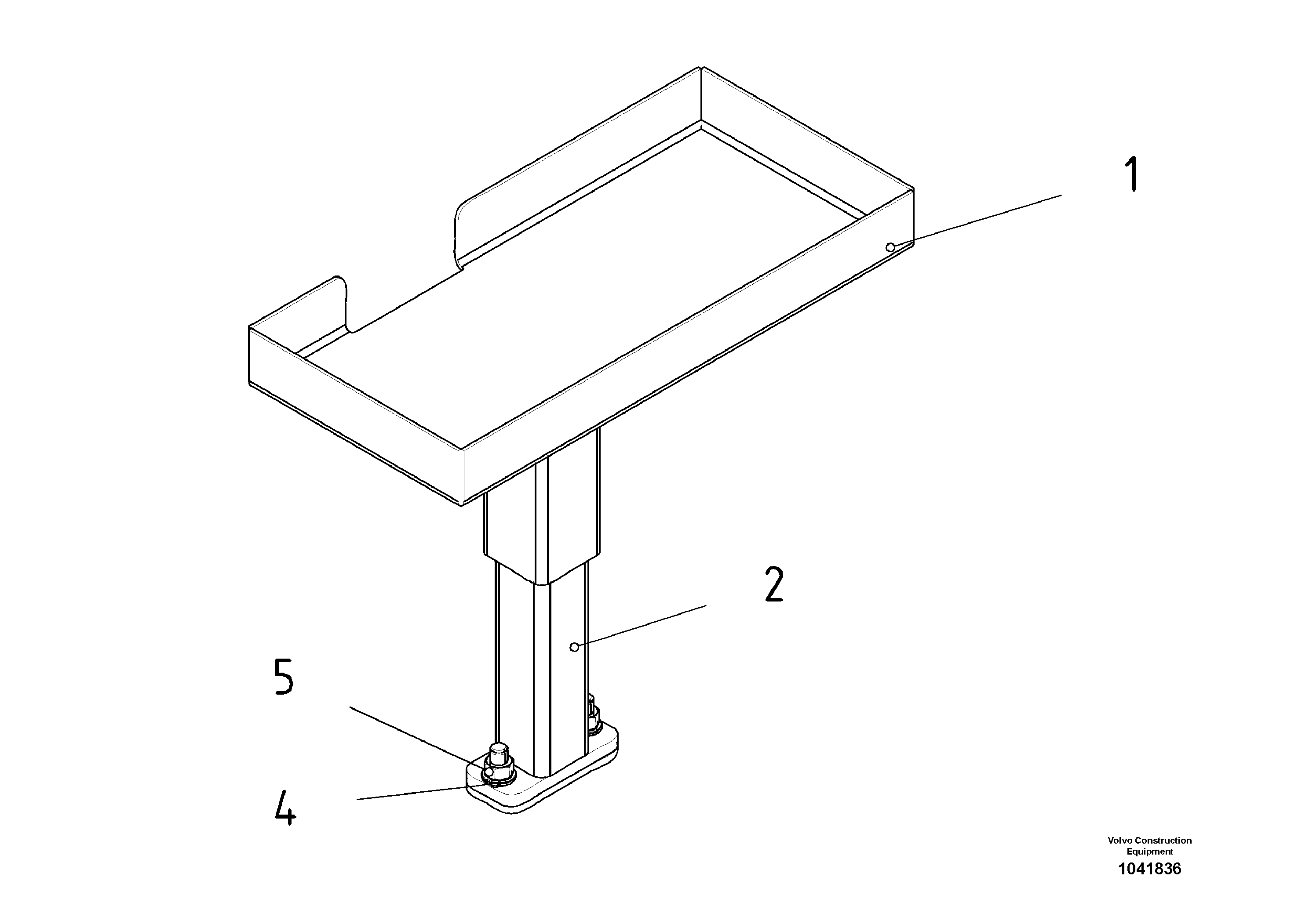 Схема запчастей Volvo ABG325 S/N 20941 - - 52702 Toolbox Holder 