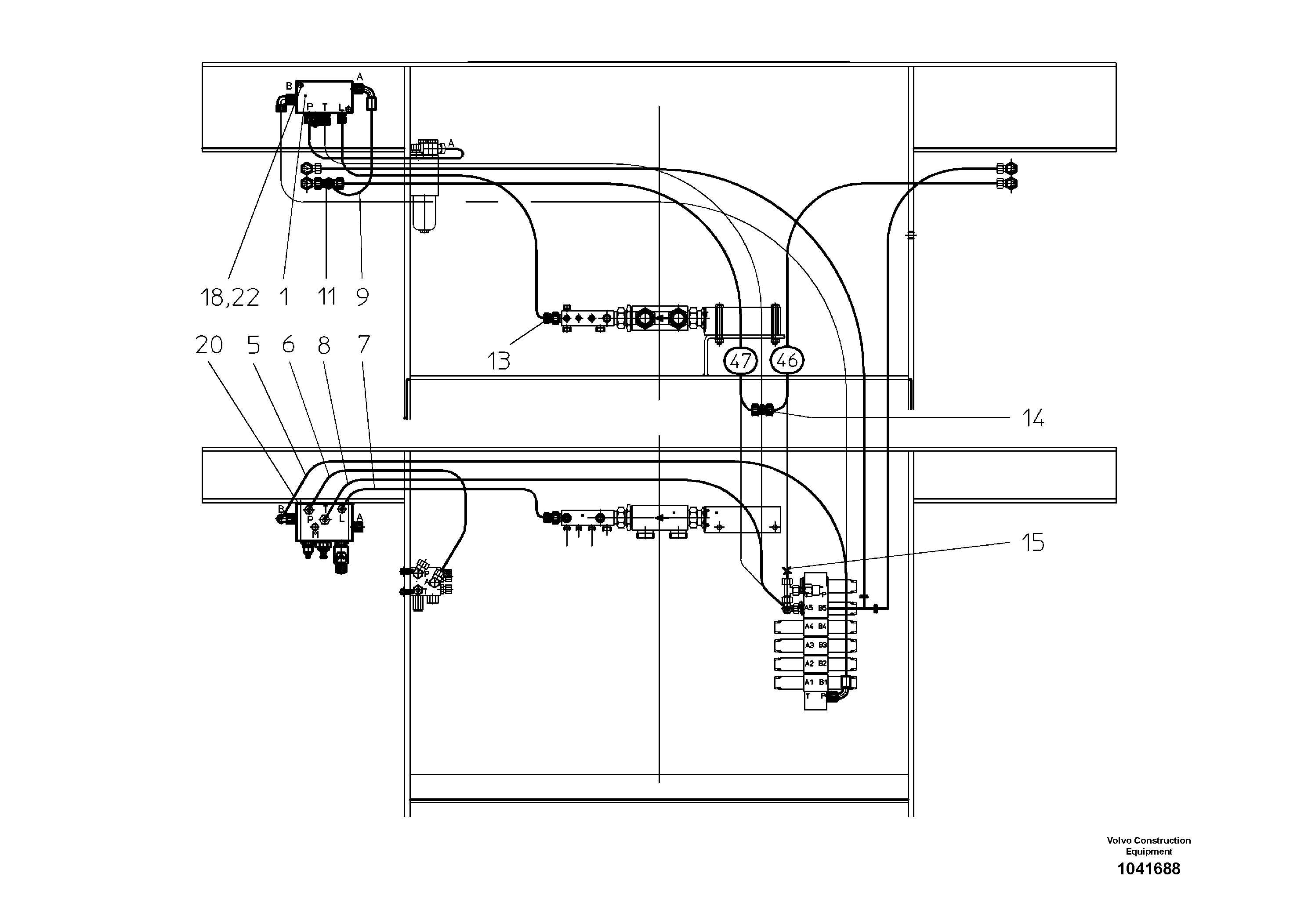 Схема запчастей Volvo ABG325 S/N 20941 - - 52706 Partial Neutralization Of Screed Load 