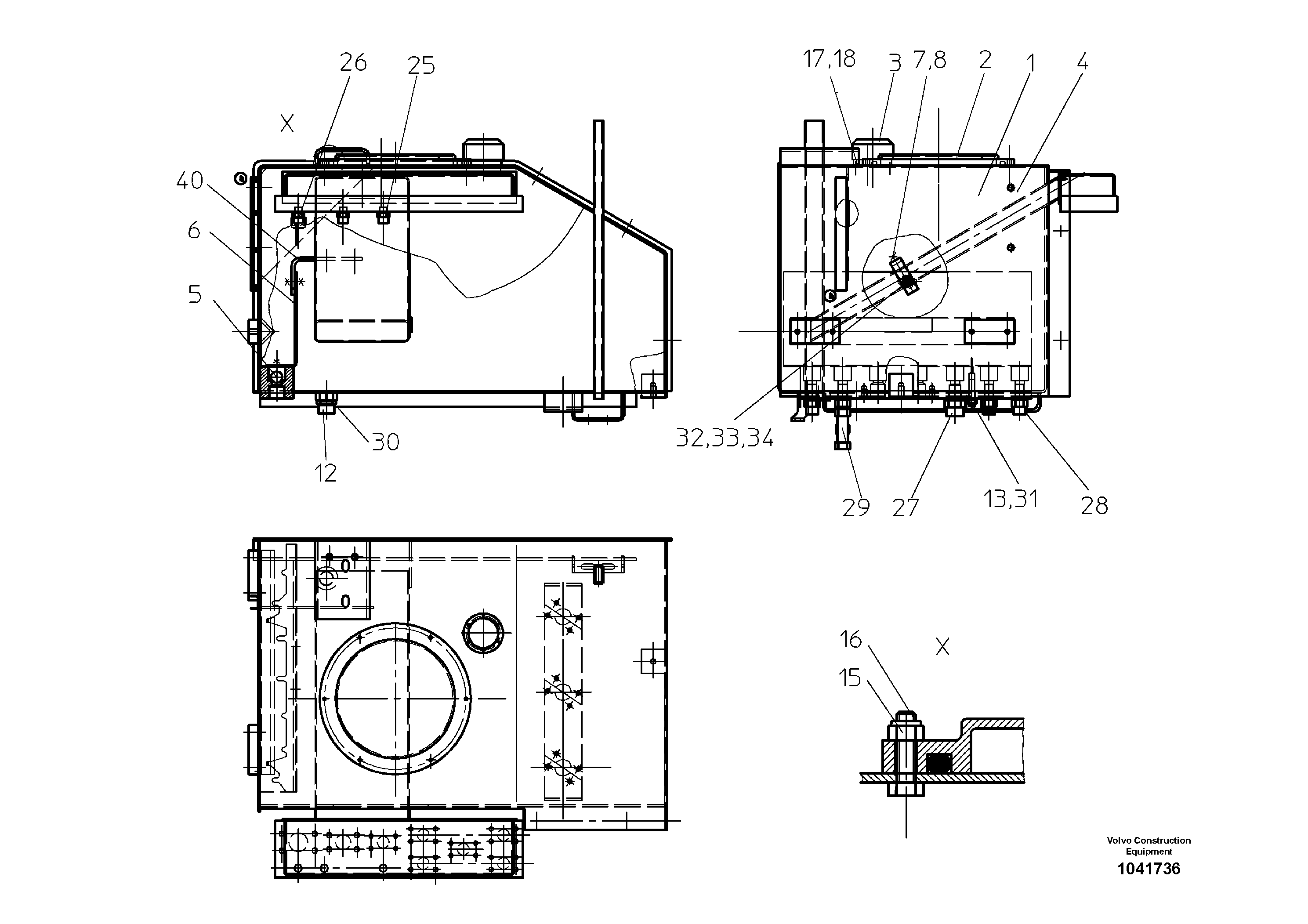 Схема запчастей Volvo ABG325 S/N 20941 - - 52708 Hydr. Oil Tank, Pre-assembled 