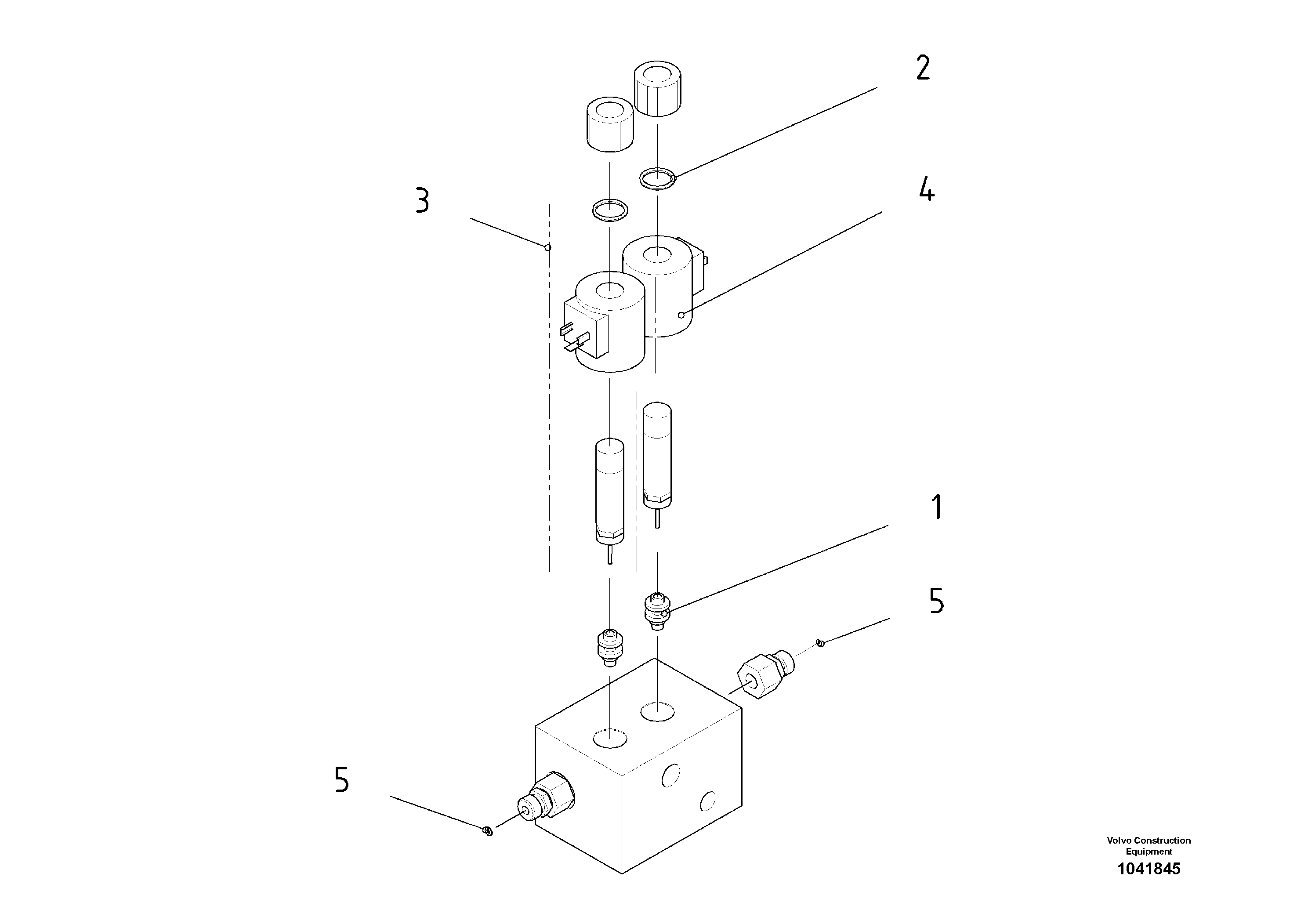 Схема запчастей Volvo ABG2820 - 84458 Valve block for hydraulic crown adjustment VB 30 ATT. SCREEDS 1,5 - 4,0M ABG2820