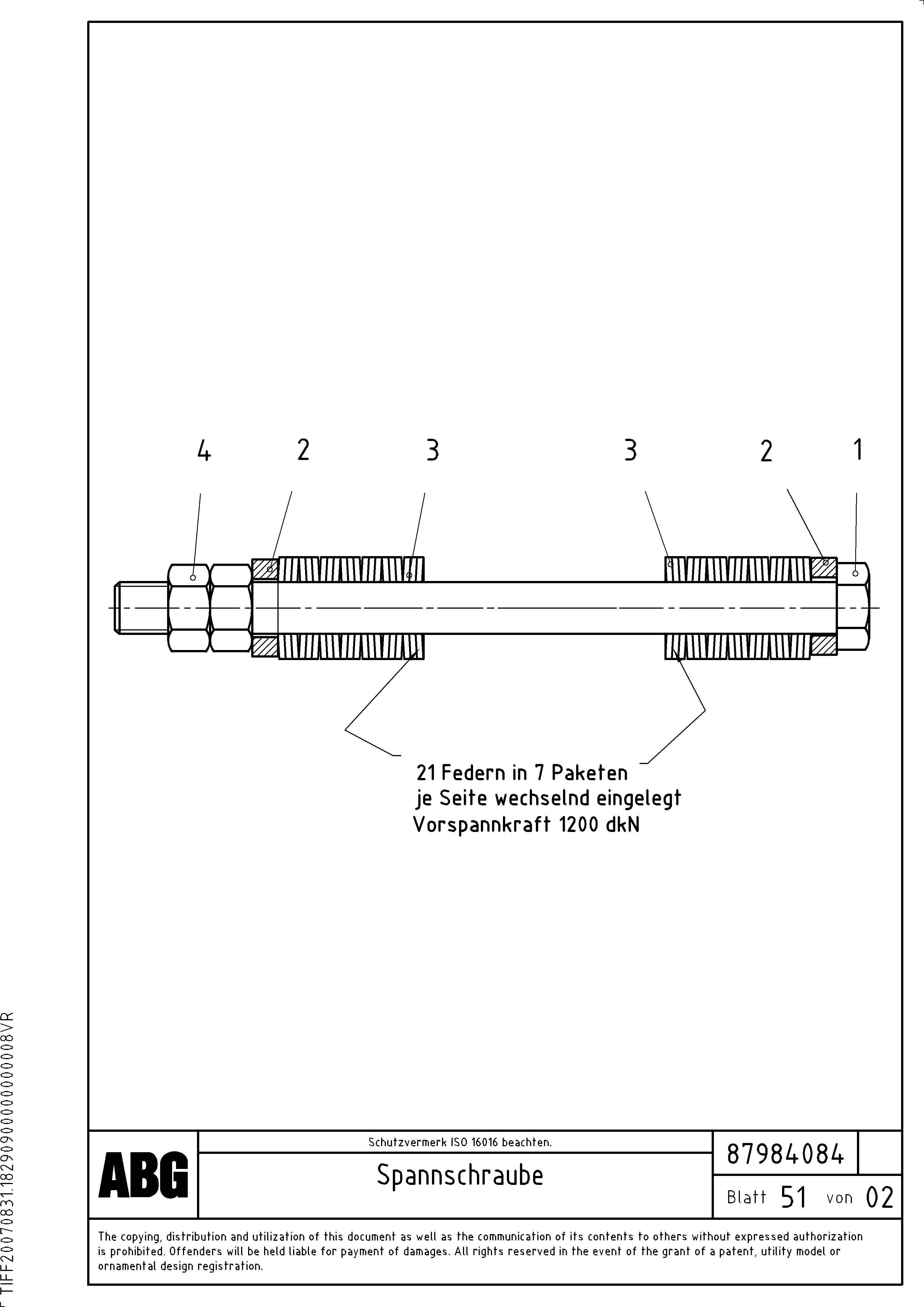 Схема запчастей Volvo ABG2820 - 79062 Straining screw for crown control VB 30 ATT. SCREEDS 1,5 - 4,0M ABG2820