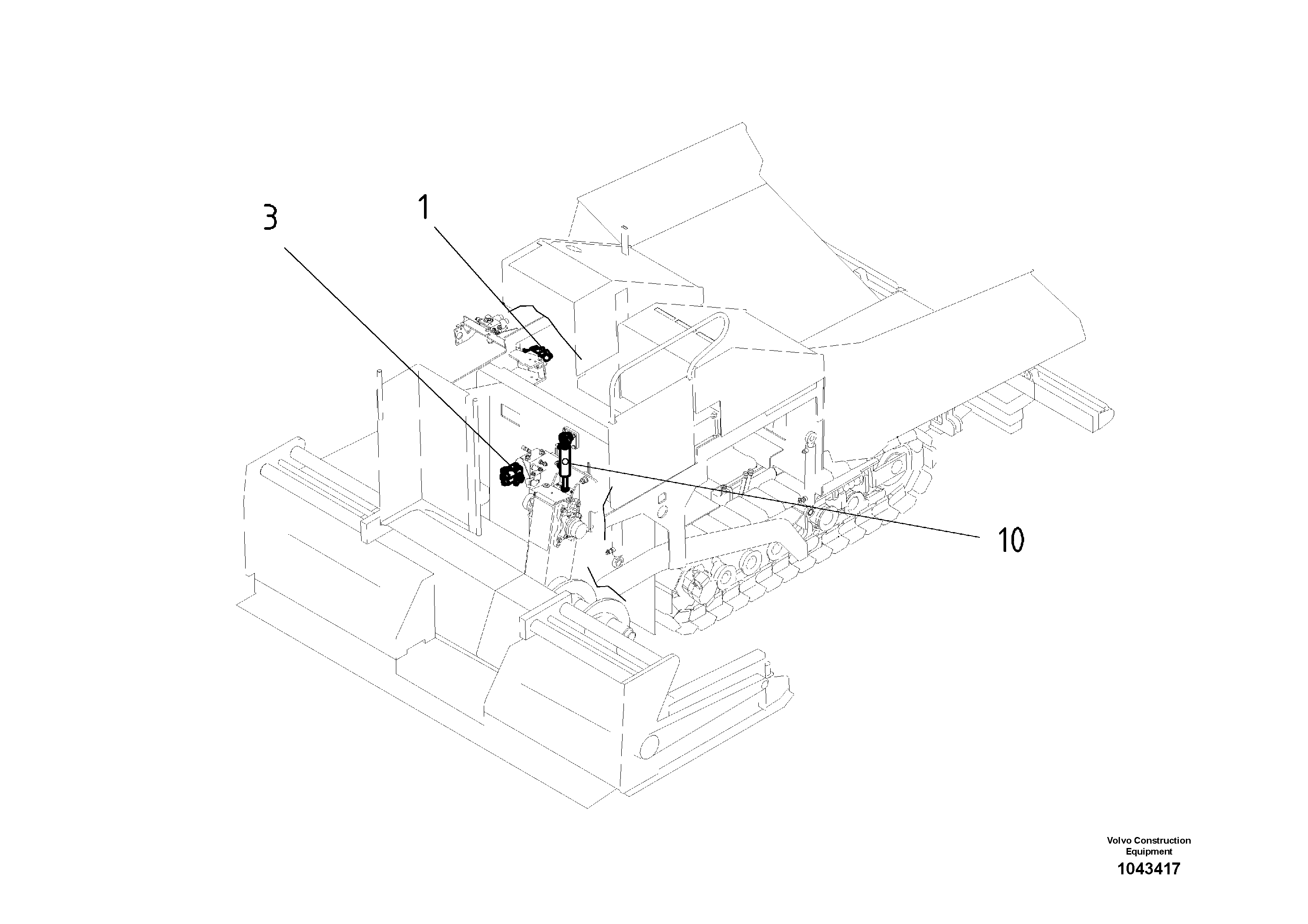 Схема запчастей Volvo ABG2820 - 57008 Hydraulic diagram ABG2820 S/N 20814 -