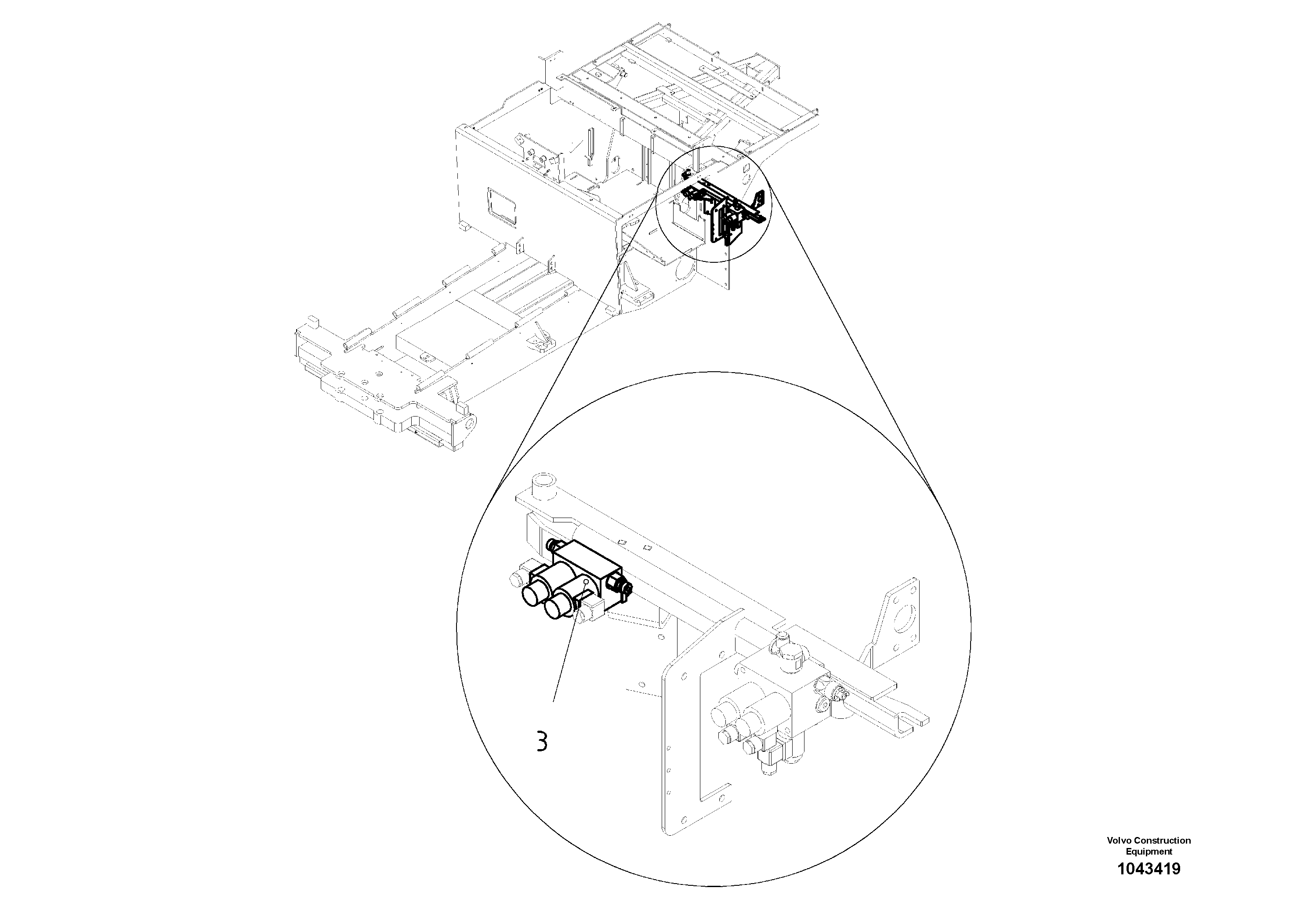 Схема запчастей Volvo ABG2820 - 57010 Hydraulic diagram ABG2820 S/N 20814 -