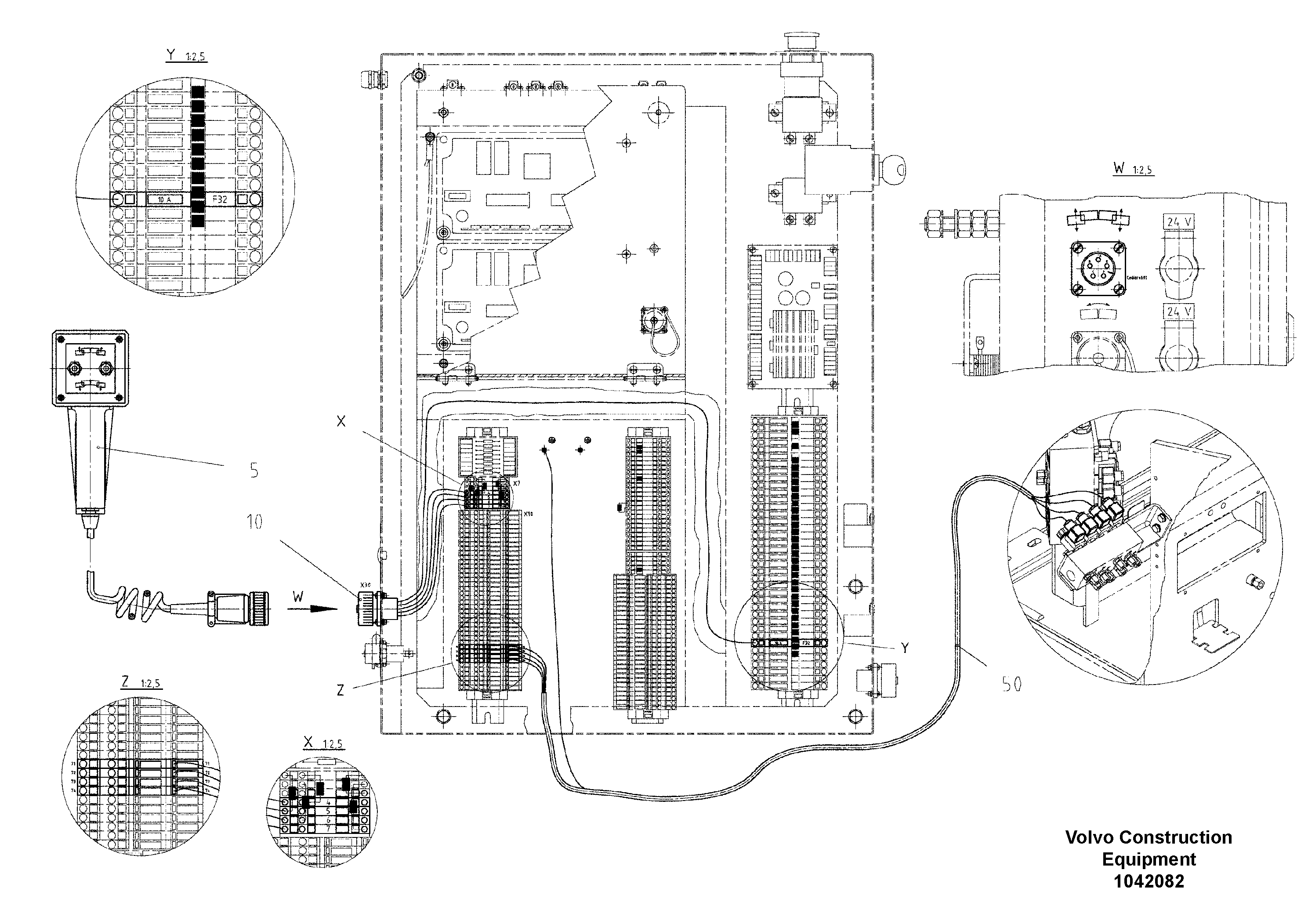 Схема запчастей Volvo ABG5820 - 51693 Electric Extended Screed Height Adjustment ABG5820 S/N 20975 -