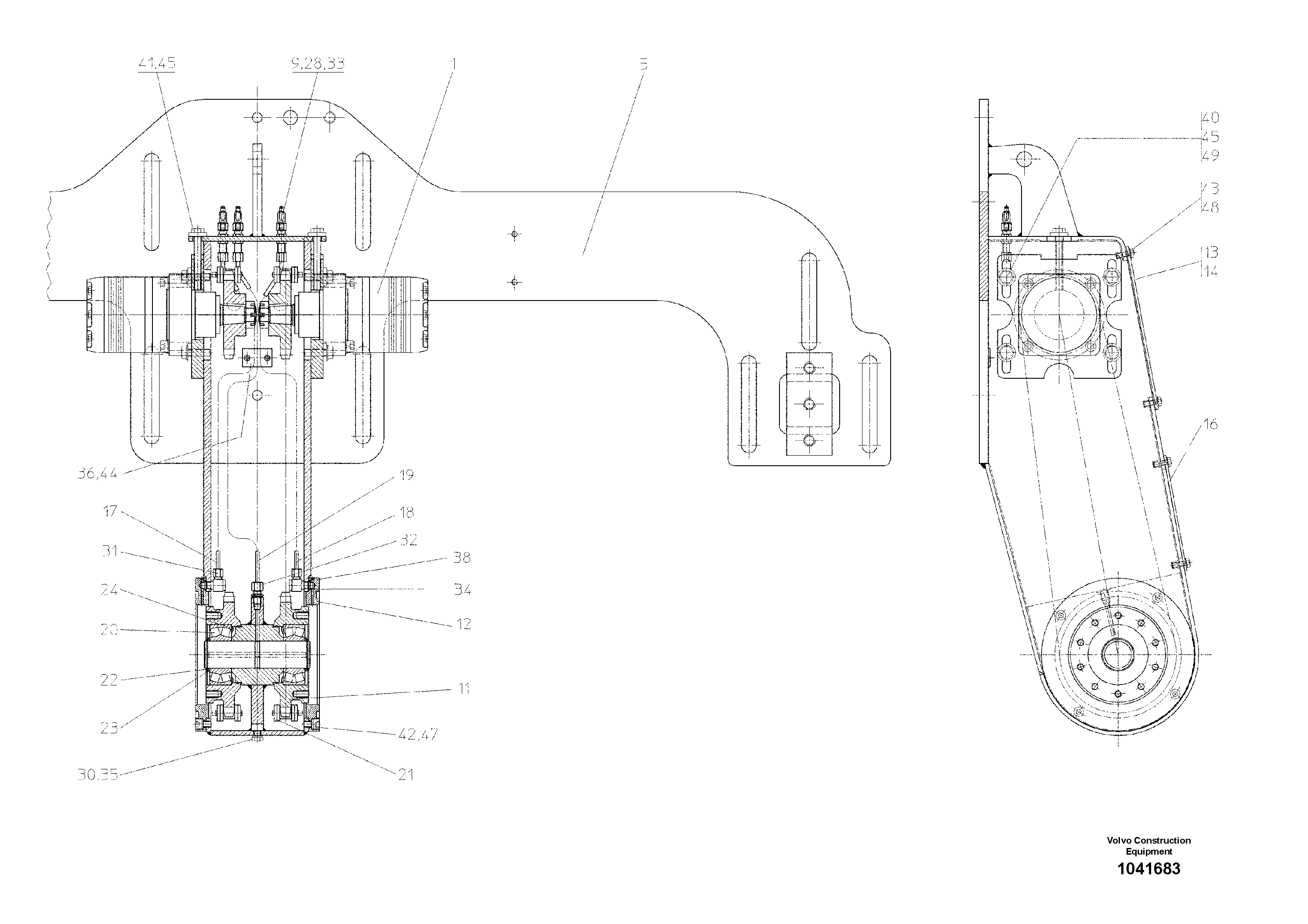 Схема запчастей Volvo ABG5820 - 77630 Auger Drive ABG5820 S/N 20975 -
