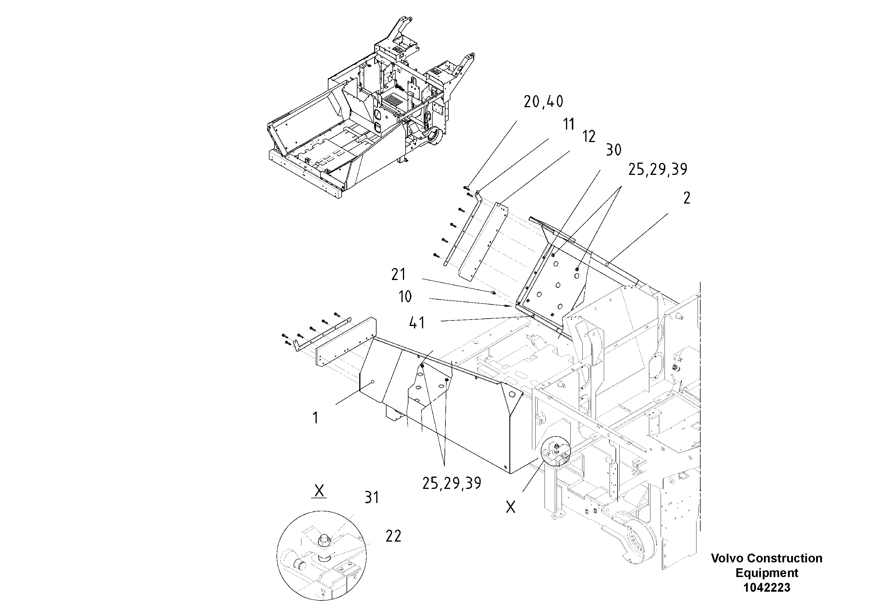 Схема запчастей Volvo ABG5820 - 52941 Hopper ABG5820 S/N 20975 -