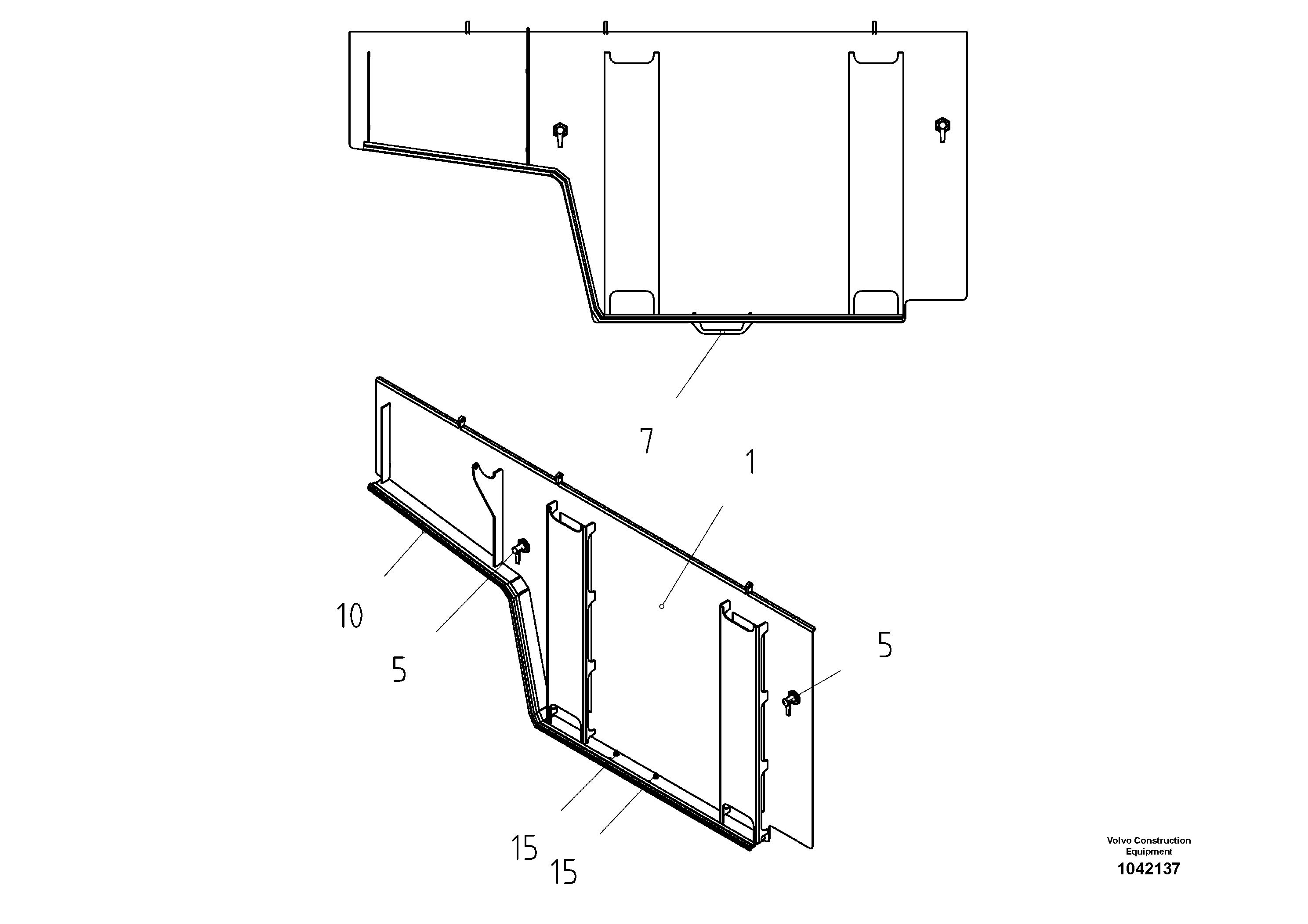 Схема запчастей Volvo ABG5820 - 48154 Side hatch ABG5820 S/N 20975 -