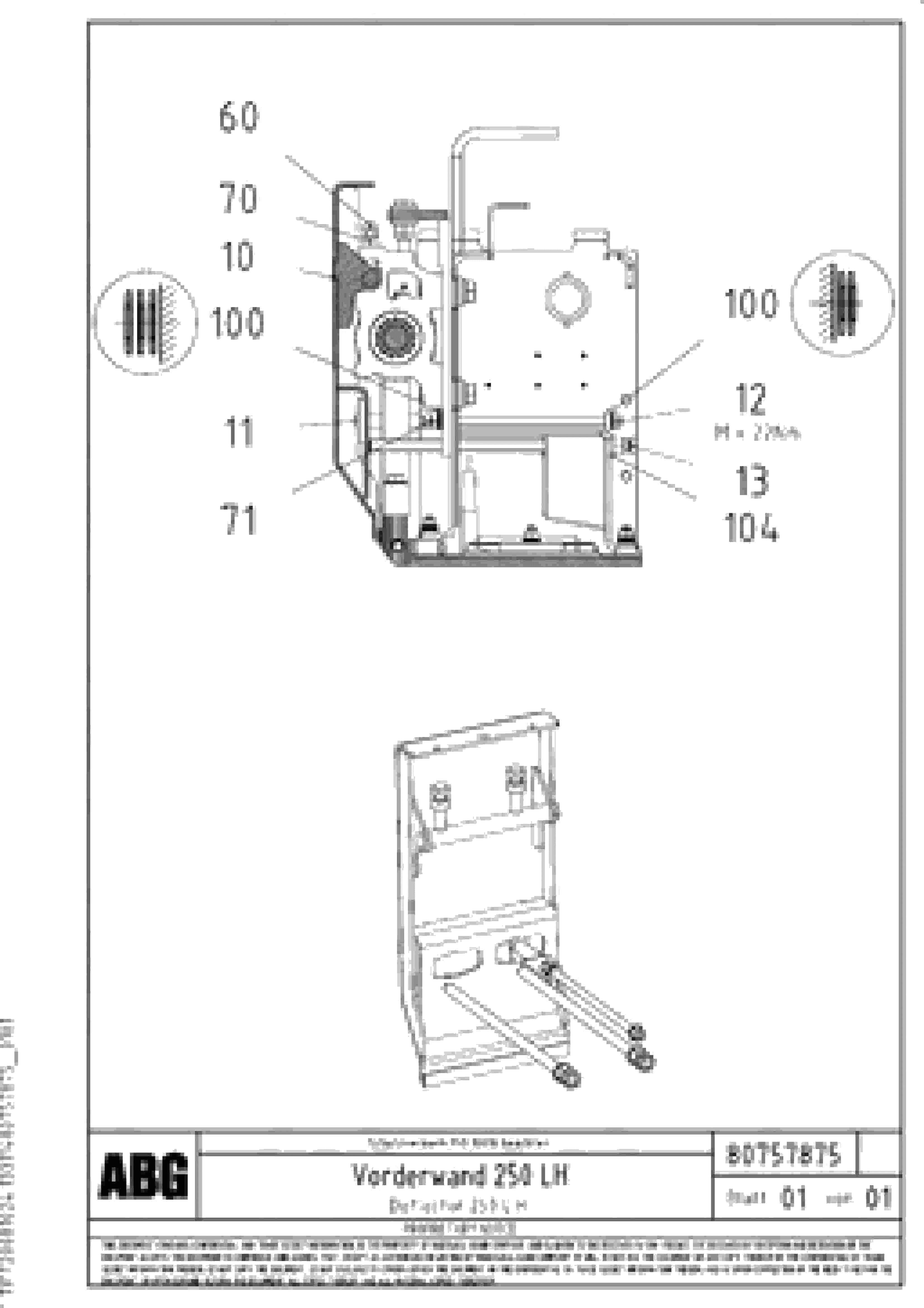 Схема запчастей Volvo ABG5820 - 67591 Deflector for extension VB 78 ETC ATT. SCREED 2,5 - 9,0 M ABG5820/6820/7820/7820B