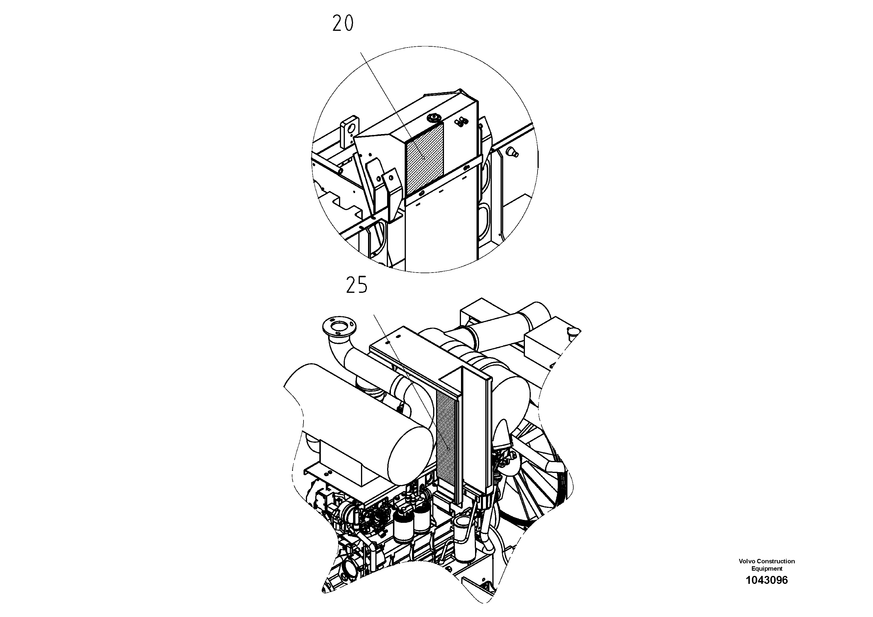 Схема запчастей Volvo ABG6820 - 54838 Particle Filter ABG6820 S/N 20836 -