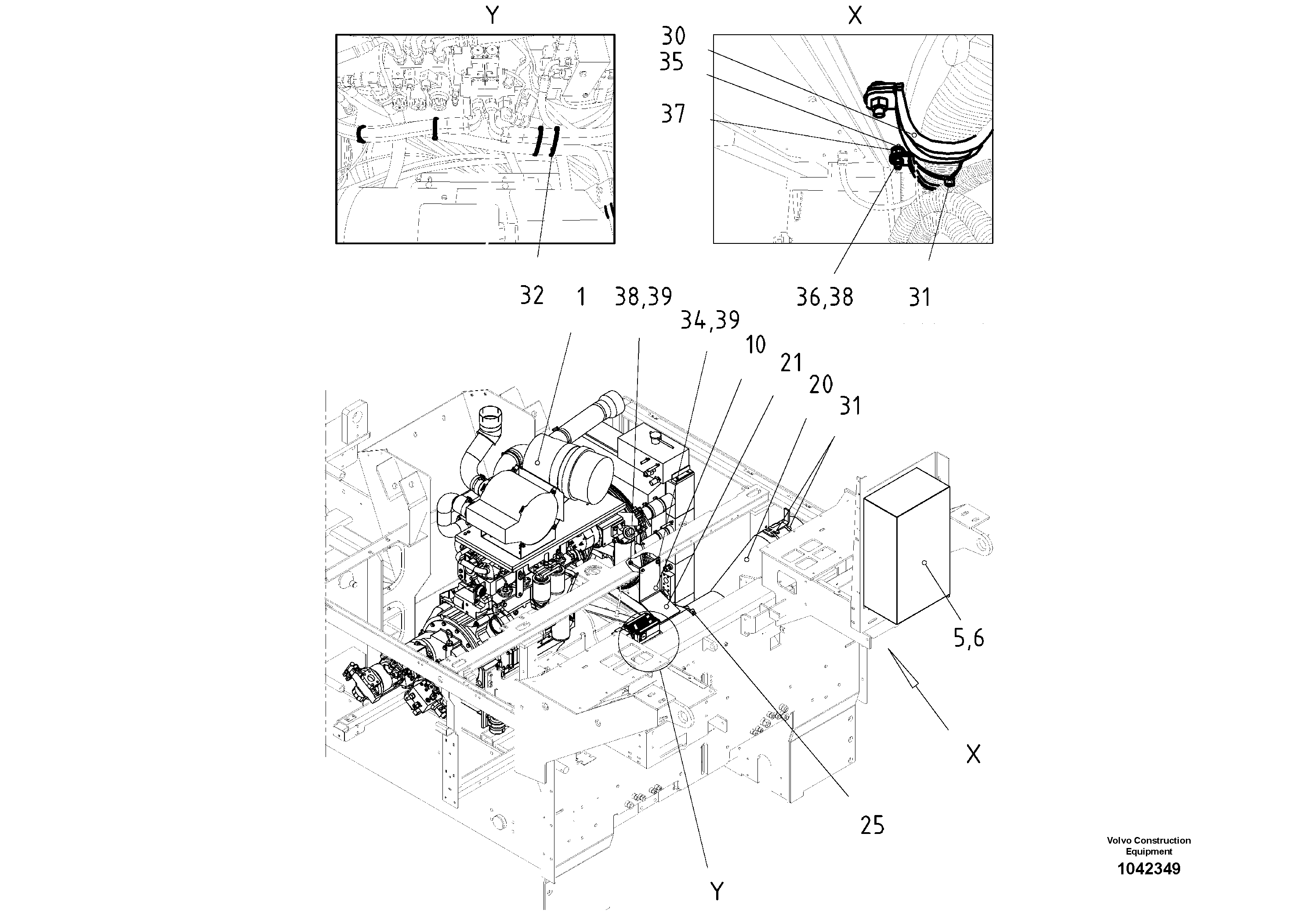 Схема запчастей Volvo ABG6820 - 56314 Alternator Mounting ABG6820 S/N 20836 -