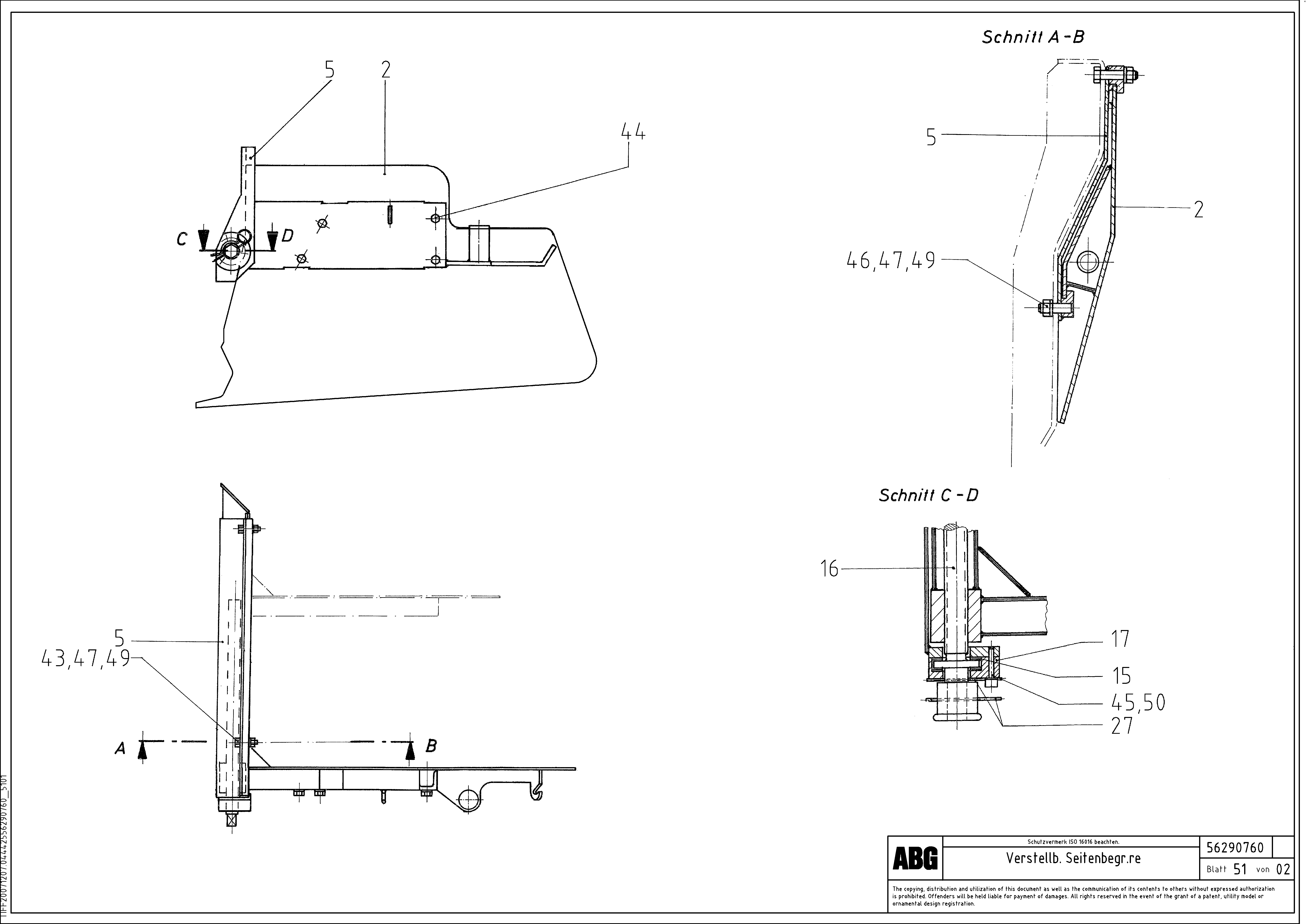 Схема запчастей Volvo ABG6820 - 80321 Side plate for adjustable lateral limitation MB 122 ATT. SCREEDS 2,5 - 8,0M ABG6820