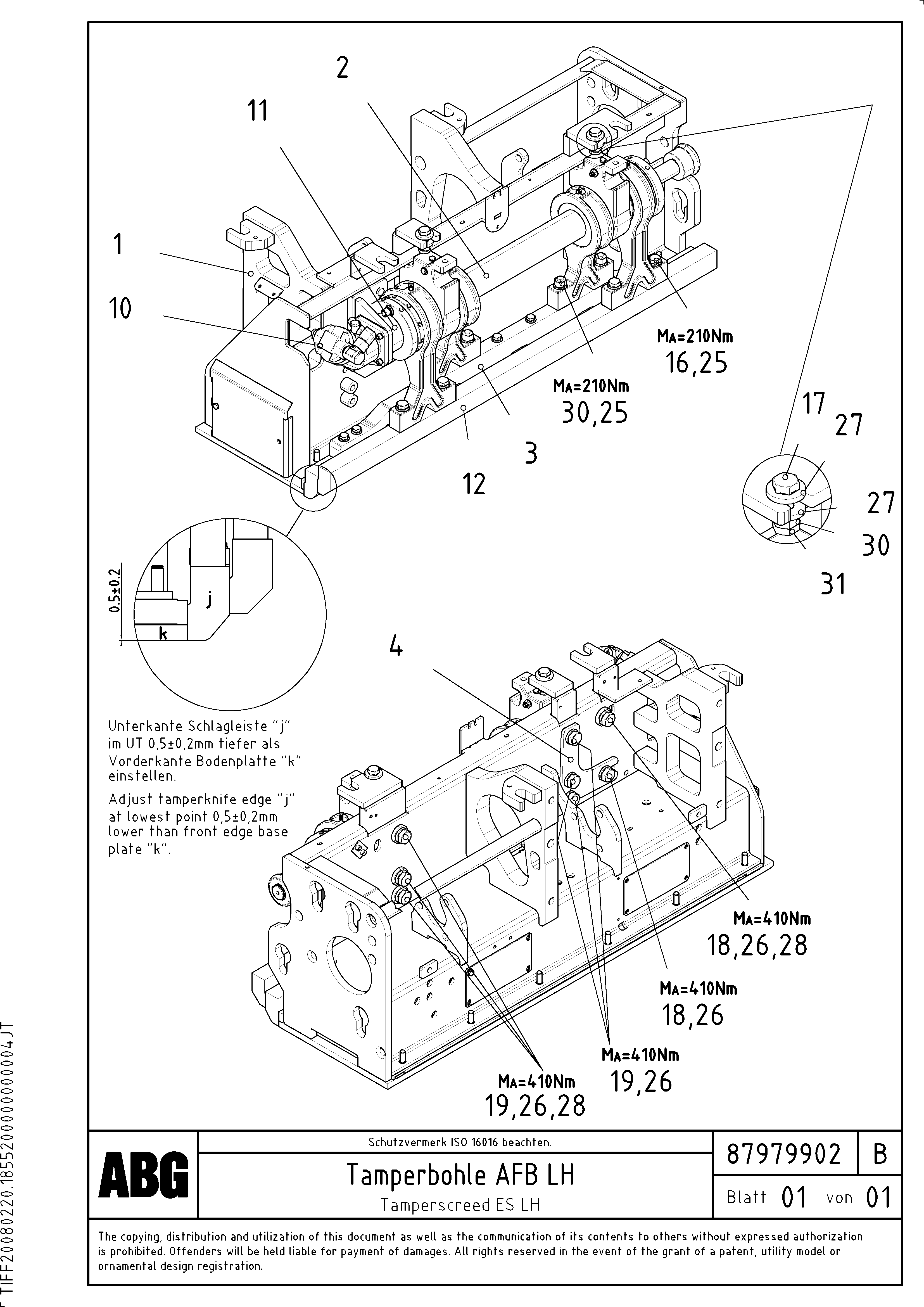 Схема запчастей Volvo ABG6820 - 84529 Tamperscreed for extendable screed VDT-V 78 GTC ATT. SCREEDS 2,5 - 9,0M ABG6820,ABG7820,ABG7820B