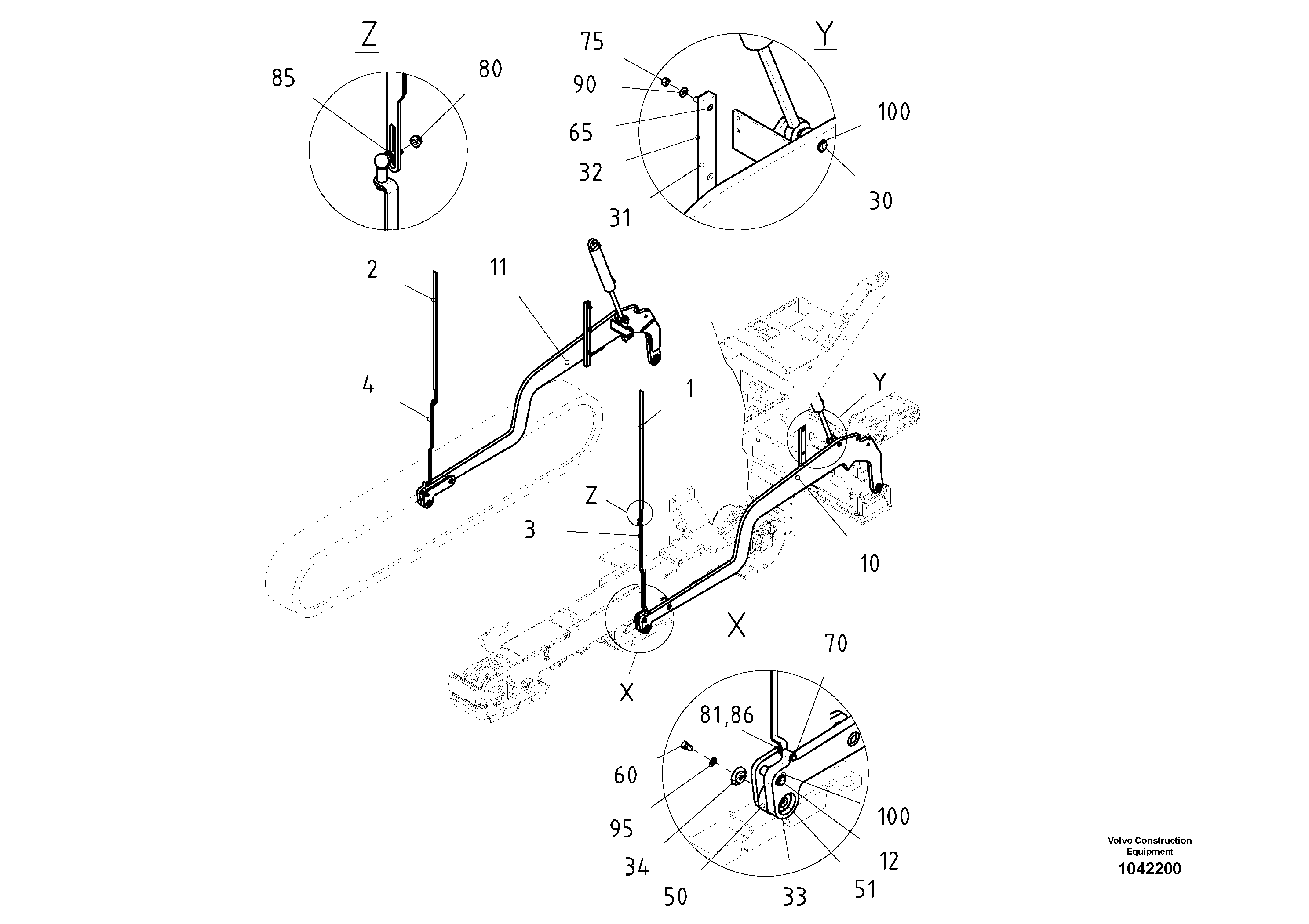 Схема запчастей Volvo ABG6820 - 55328 Tow arms Continous ABG6820 S/N 20836 -