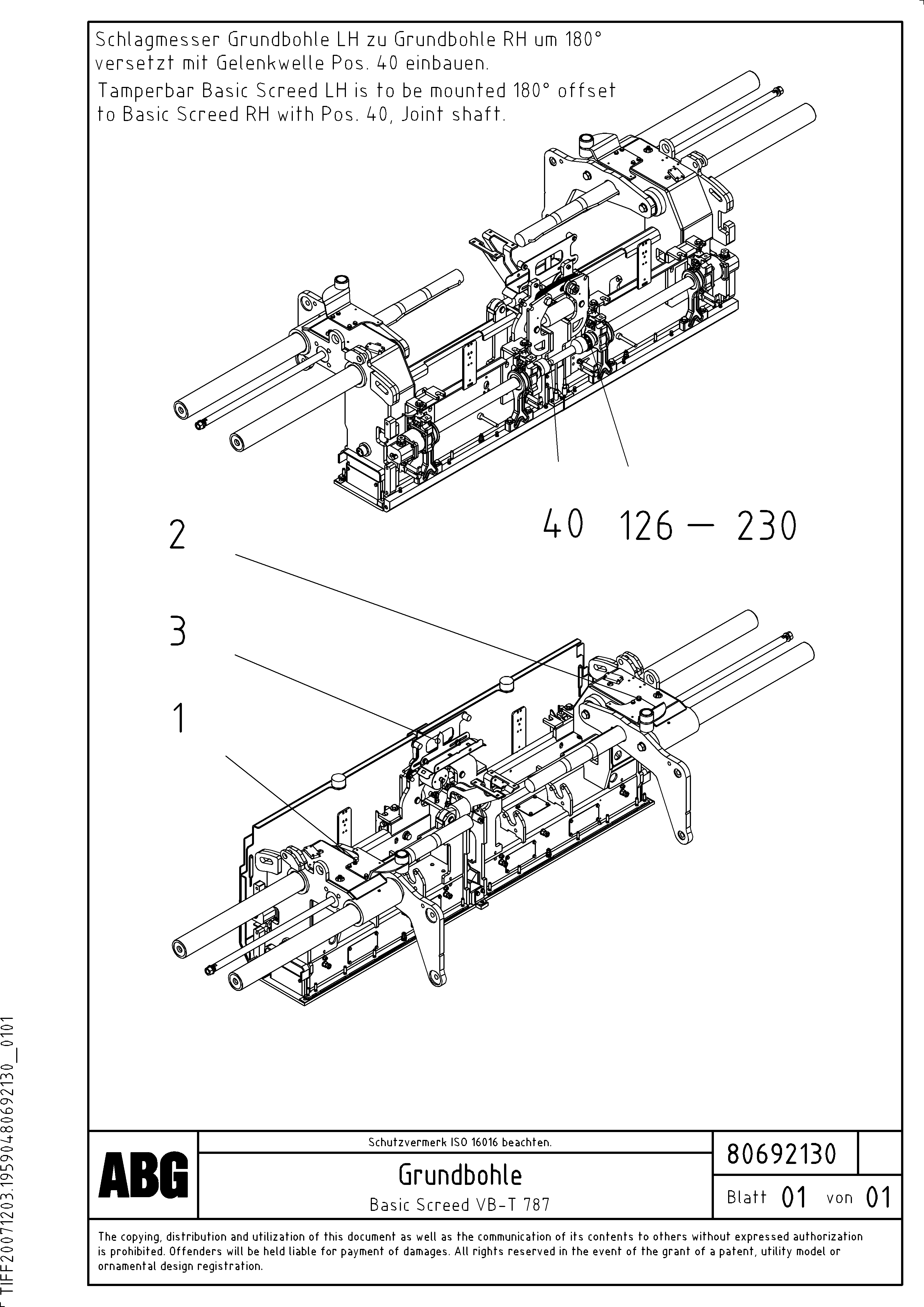 Схема запчастей Volvo ABG6820 - 81172 Basic screed and crown control VB-T 78 ETC ATT. SCREEDS 2,5 - 8,0M ABG6820