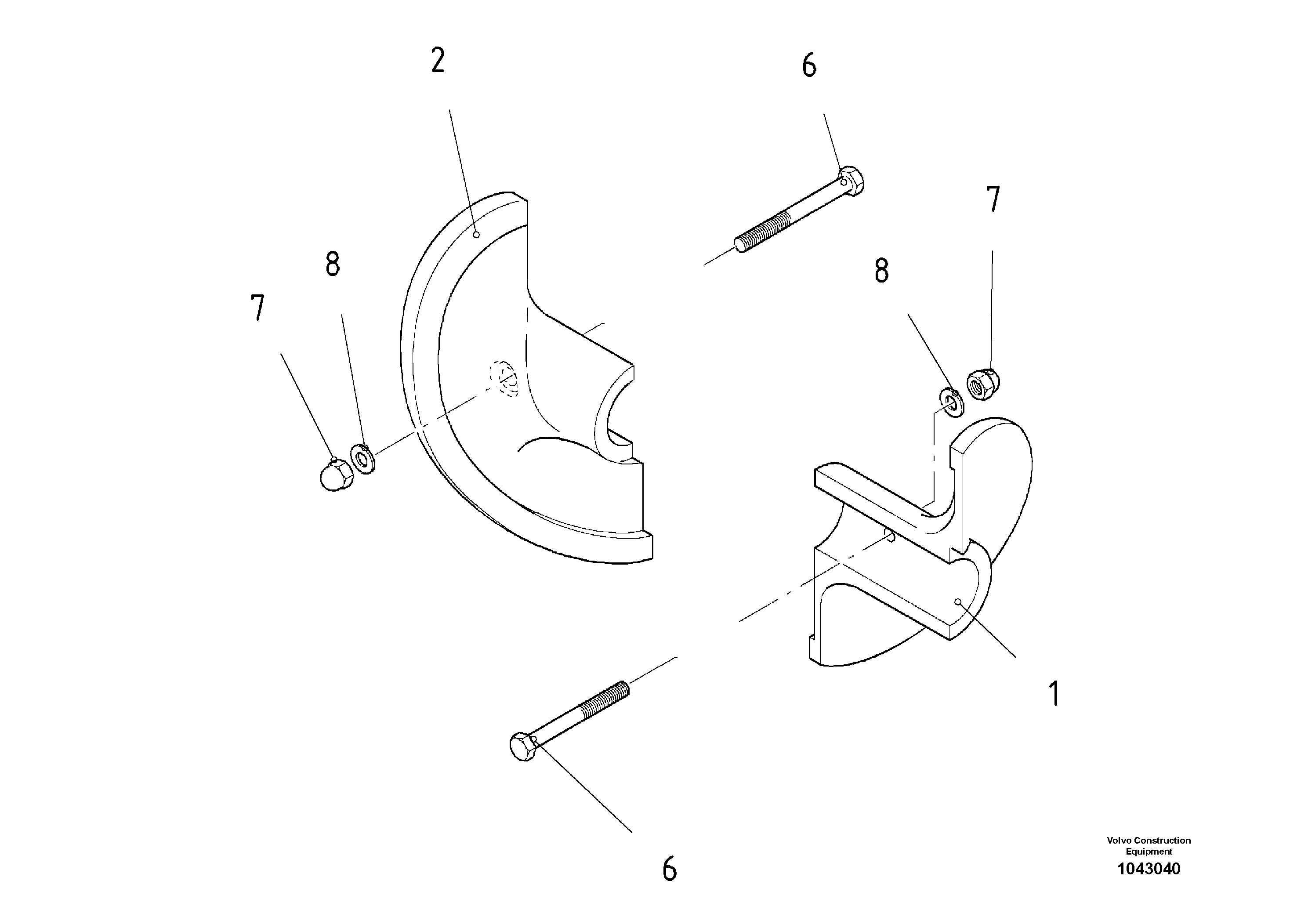 Схема запчастей Volvo ABG6820 - 28911 Auger-flight Kit ABG6820 S/N 20836 -