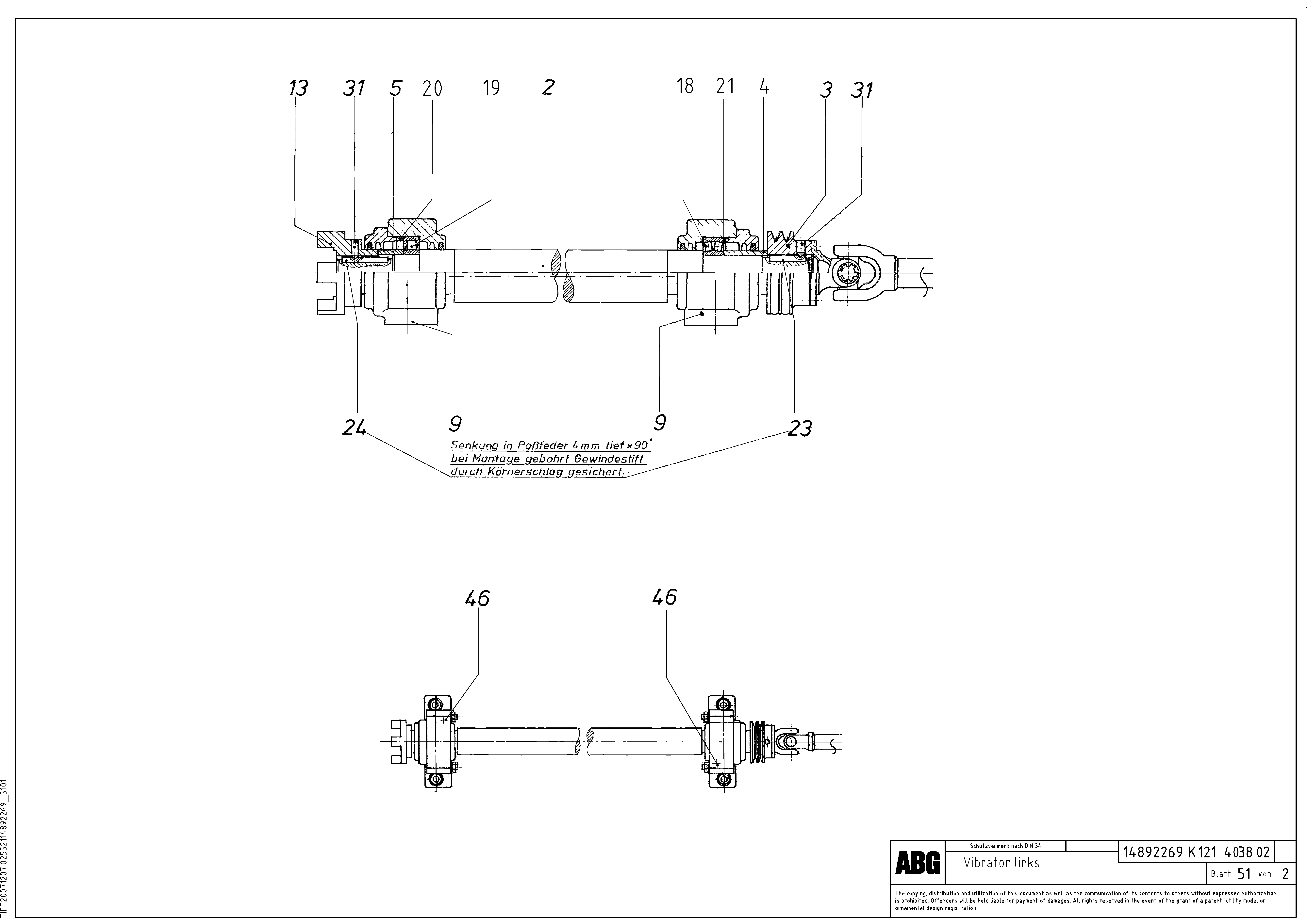 Схема запчастей Volvo ABG6820 - 73117 Vibrator for basic screed MB 122 ATT. SCREEDS 2,5 - 8,0M ABG6820