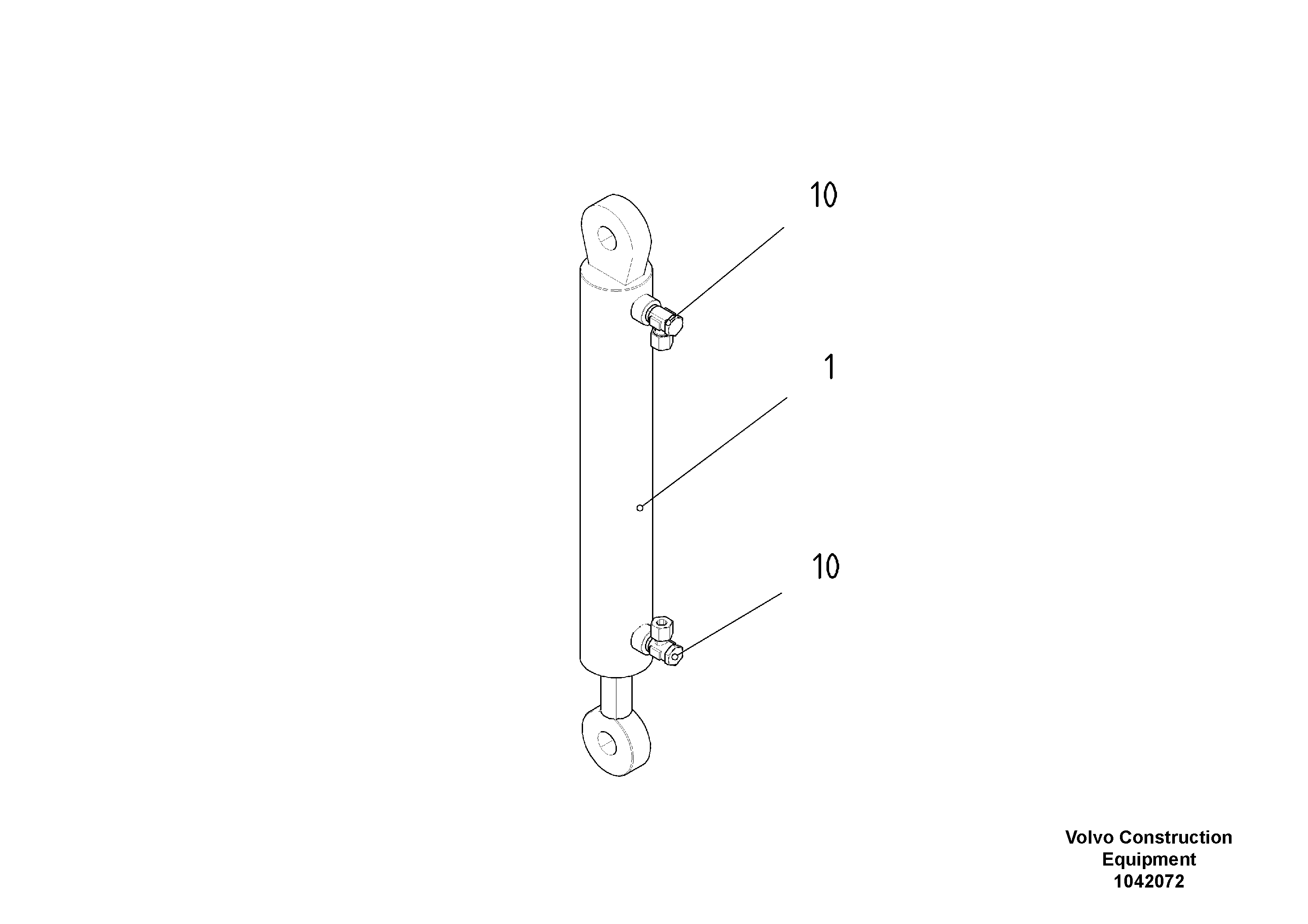 Схема запчастей Volvo ABG6820 - 54107 Levelling Cylinder ABG6820 S/N 20836 -