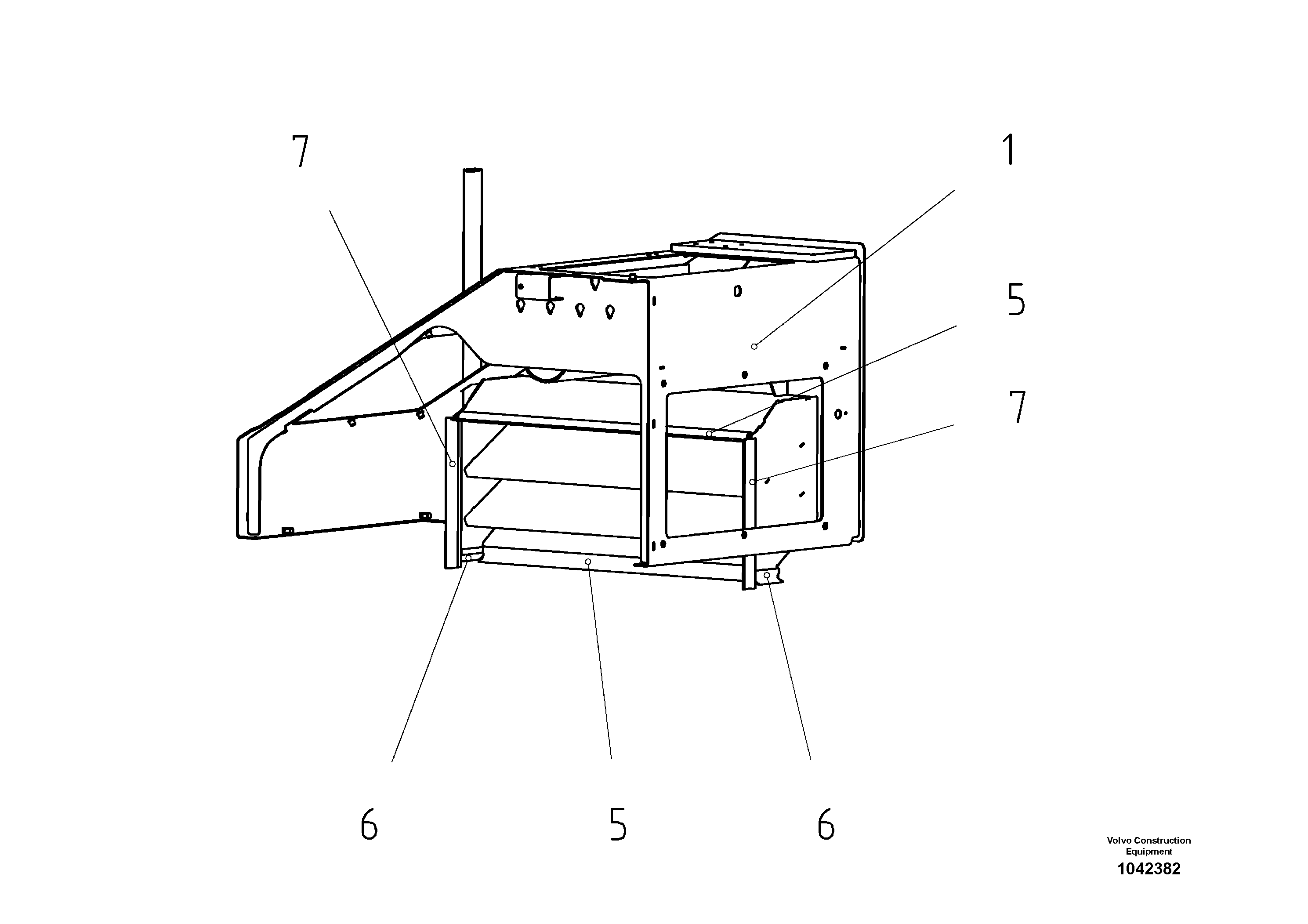 Схема запчастей Volvo ABG7820 - 45861 Air Intake Box ABG7820/ABG7820B ABG7820 S/N 21064-23058 ABG7820B S/N 23059 -