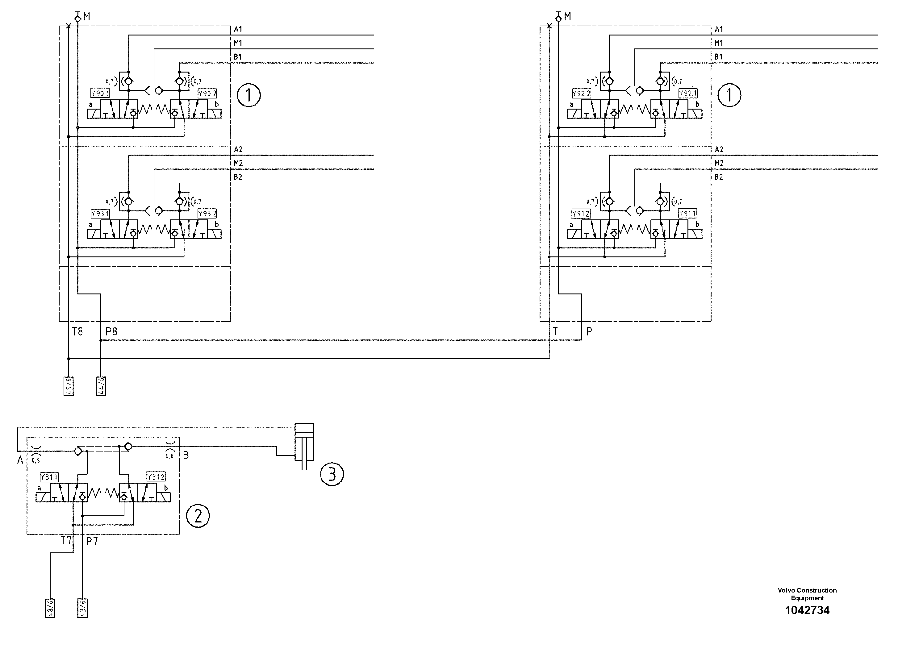 Схема запчастей Volvo ABG7820 - 43186 Diagram ABG7820/ABG7820B ABG7820 S/N 21064-23058 ABG7820B S/N 23059 -