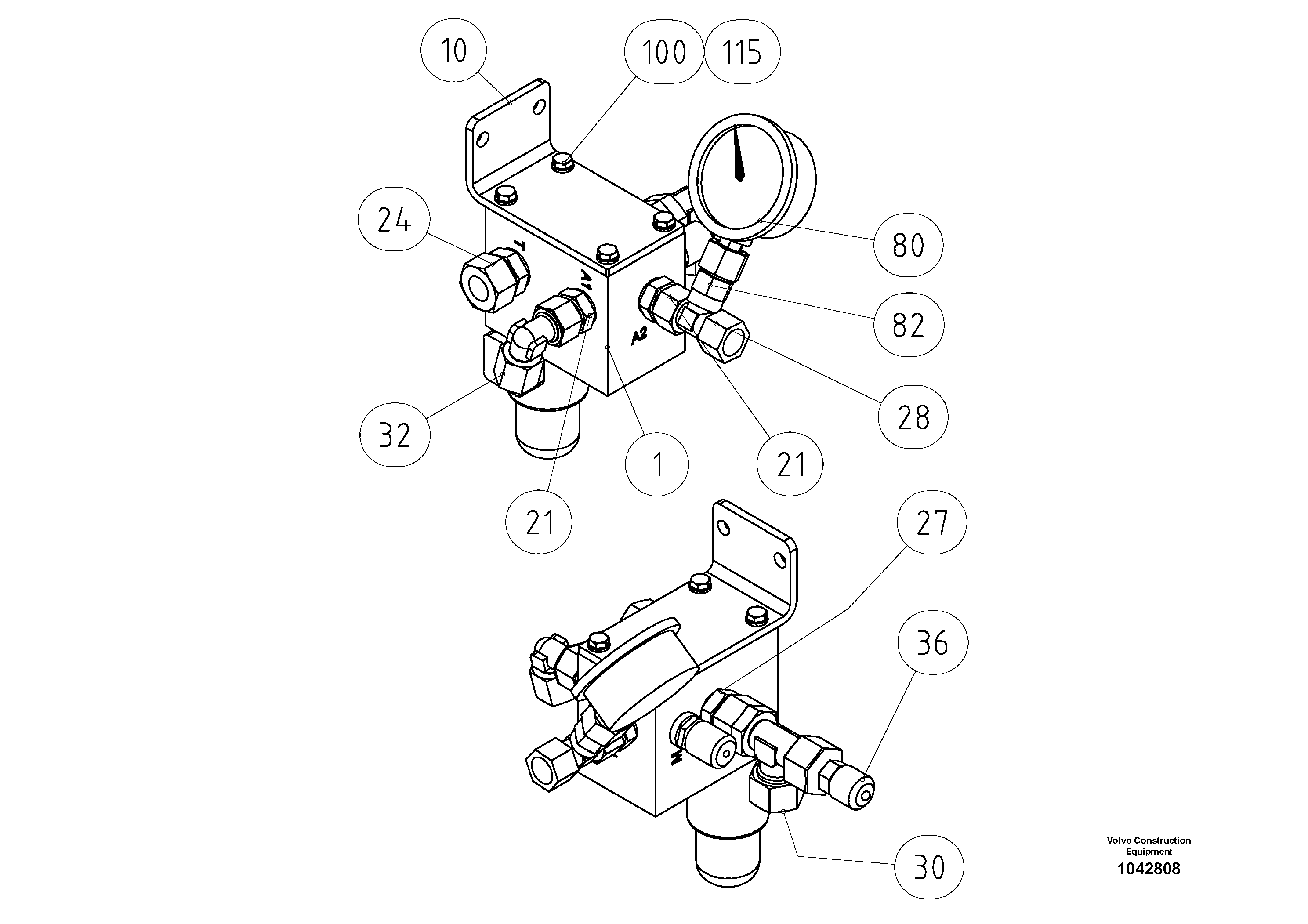 Схема запчастей Volvo ABG7820 - 27237 Pre-assembling Block ABG7820/ABG7820B ABG7820 S/N 21064-23058 ABG7820B S/N 23059 -
