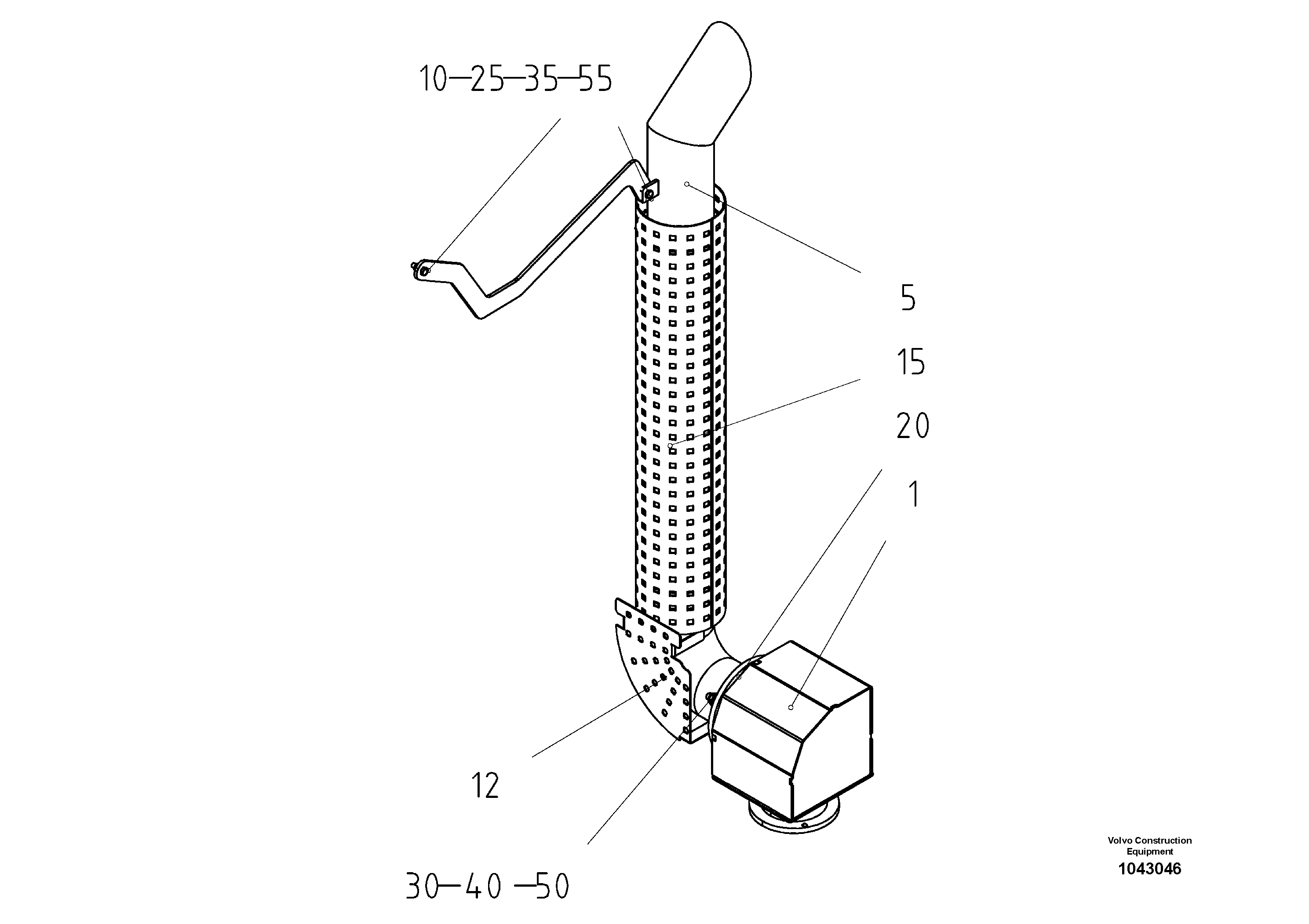 Схема запчастей Volvo ABG7820 - 69138 Tilting Exhaust ABG7820/ABG7820B ABG7820 S/N 21064-23058 ABG7820B S/N 23059 -