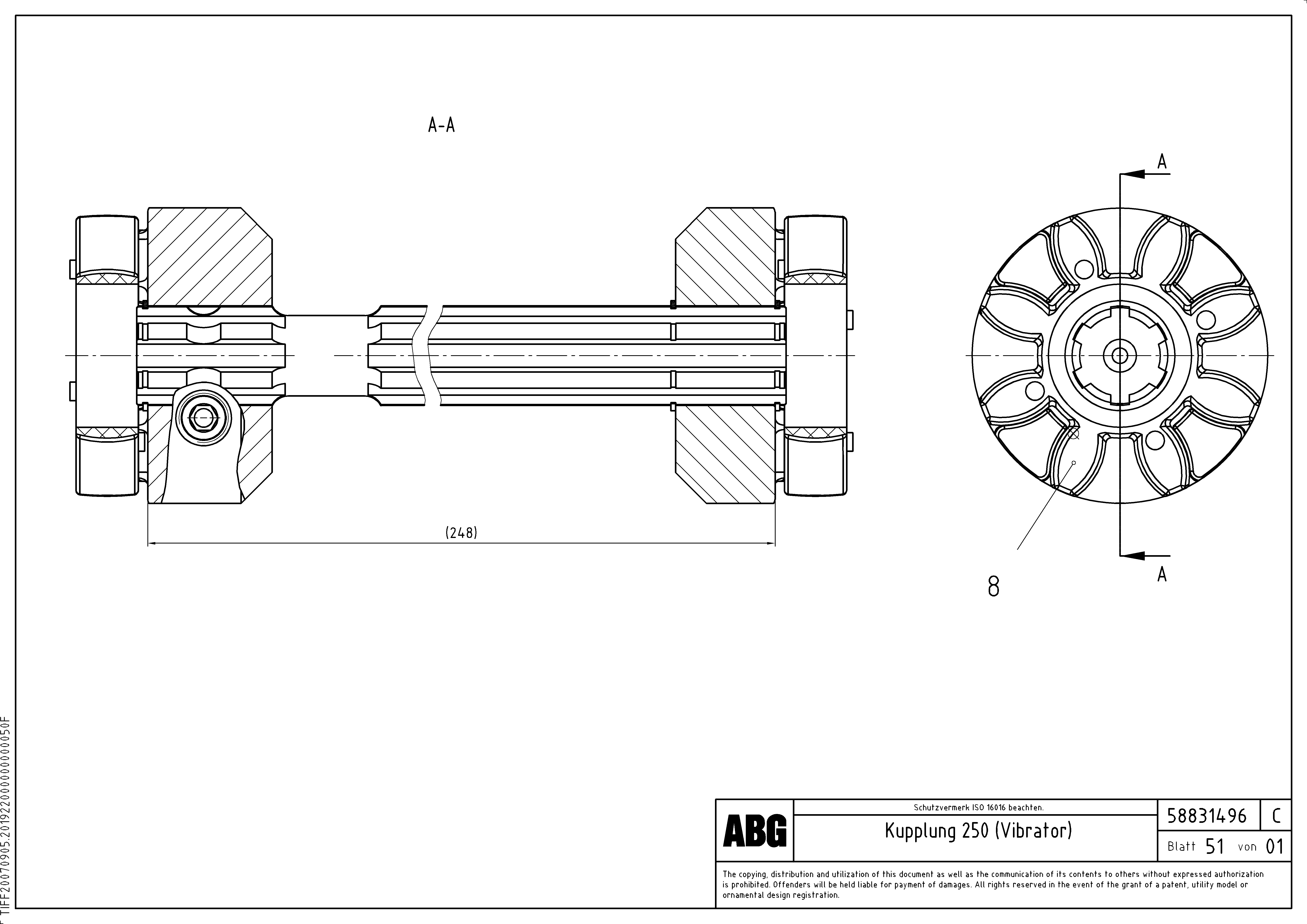 Схема запчастей Volvo ABG7820 - 85459 Coupling for vibrator VDT 121 ATT. SCREED 2,5 - 9,0 M ABG7820/ABG7820B