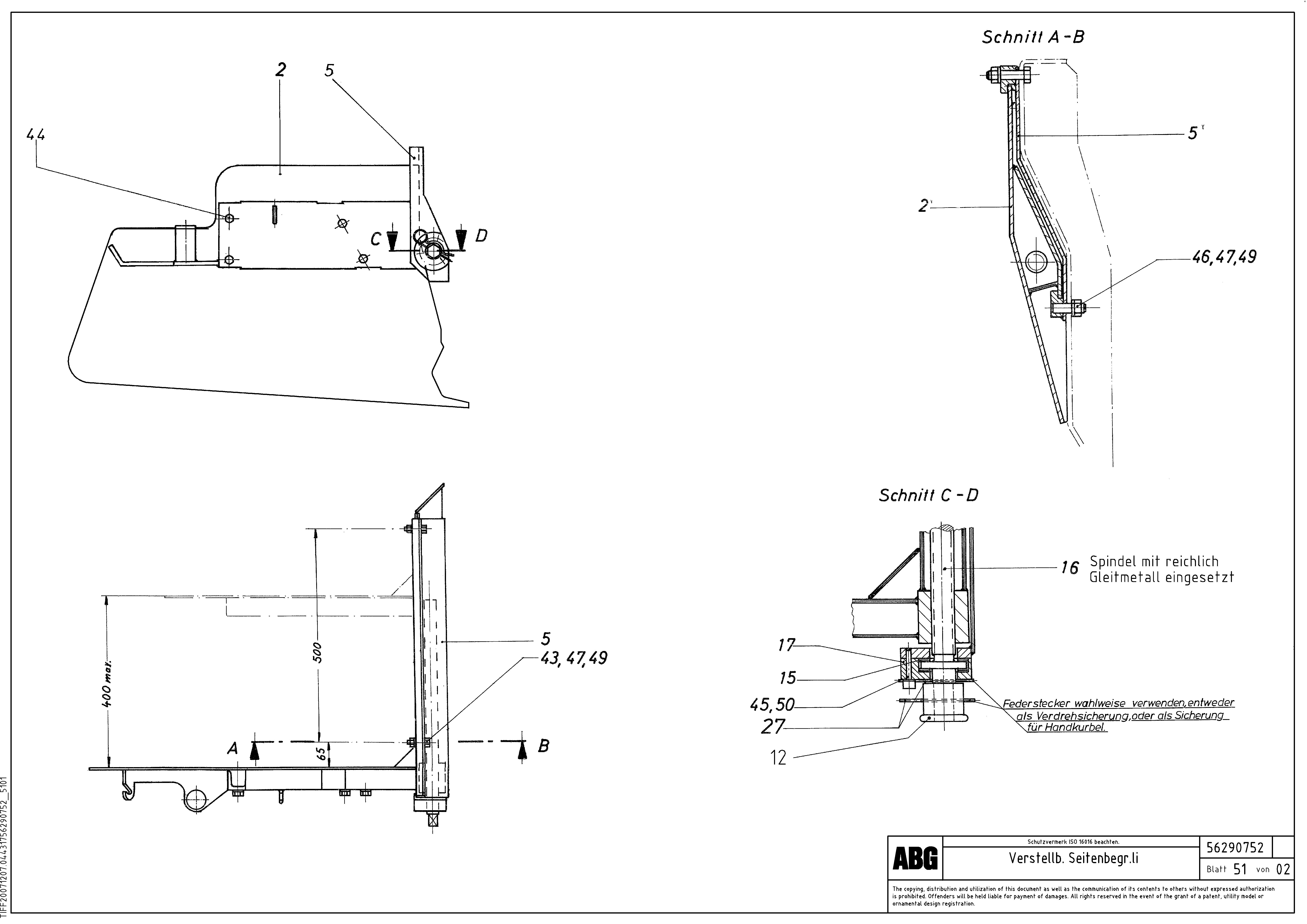 Схема запчастей Volvo ABG7820 - 88159 Side end plate for lateral limitation VDT 121 ATT. SCREED 2,5 - 9,0 M ABG7820/ABG7820B