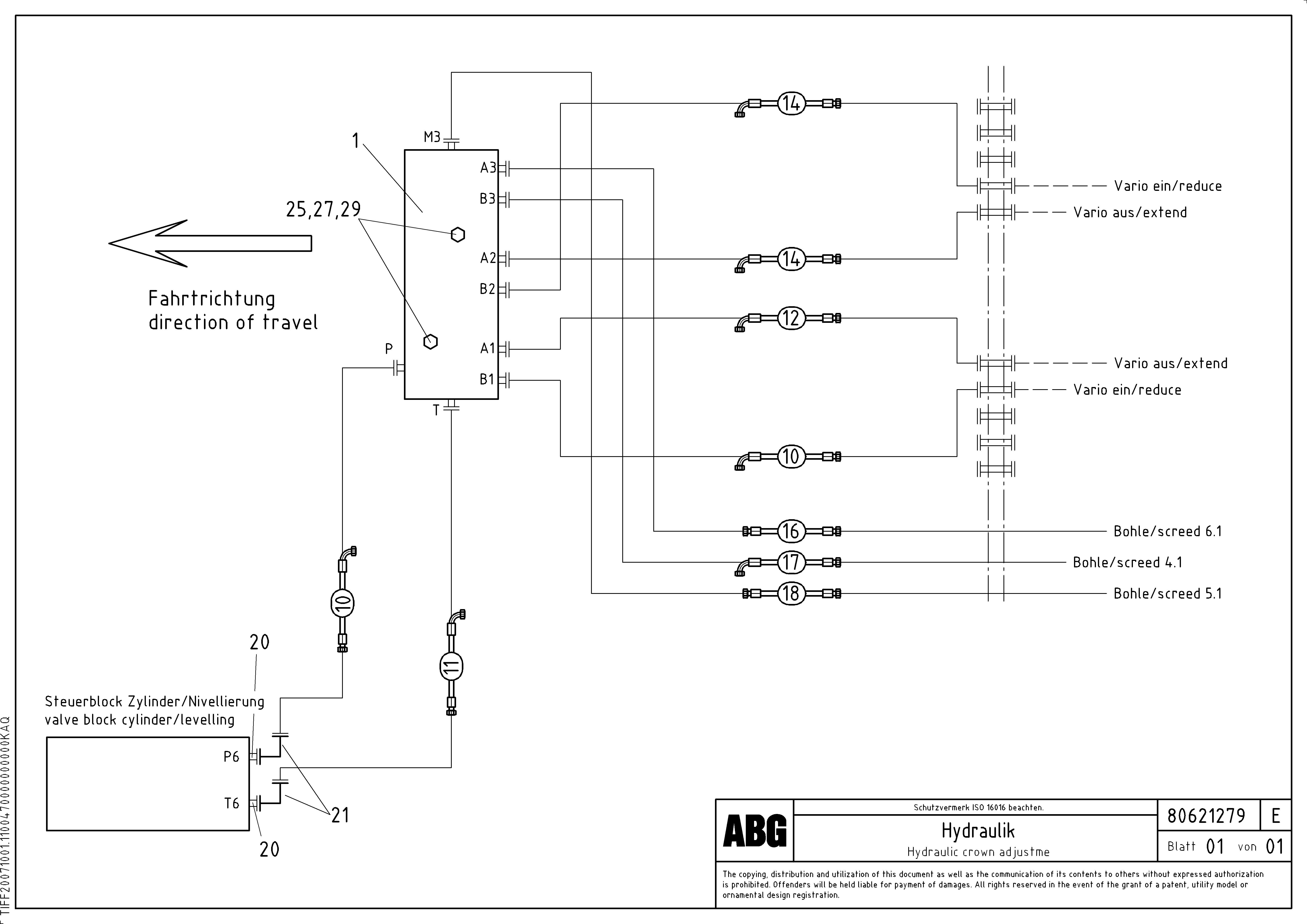 Схема запчастей Volvo ABG7820 - 74370 Hose kit for hydraulic crown adjustment on basic and extandable screed VDT-V 88 ETC ATT. SCREEDS 3,0 - 9,0M ABG7820, ABG7820B