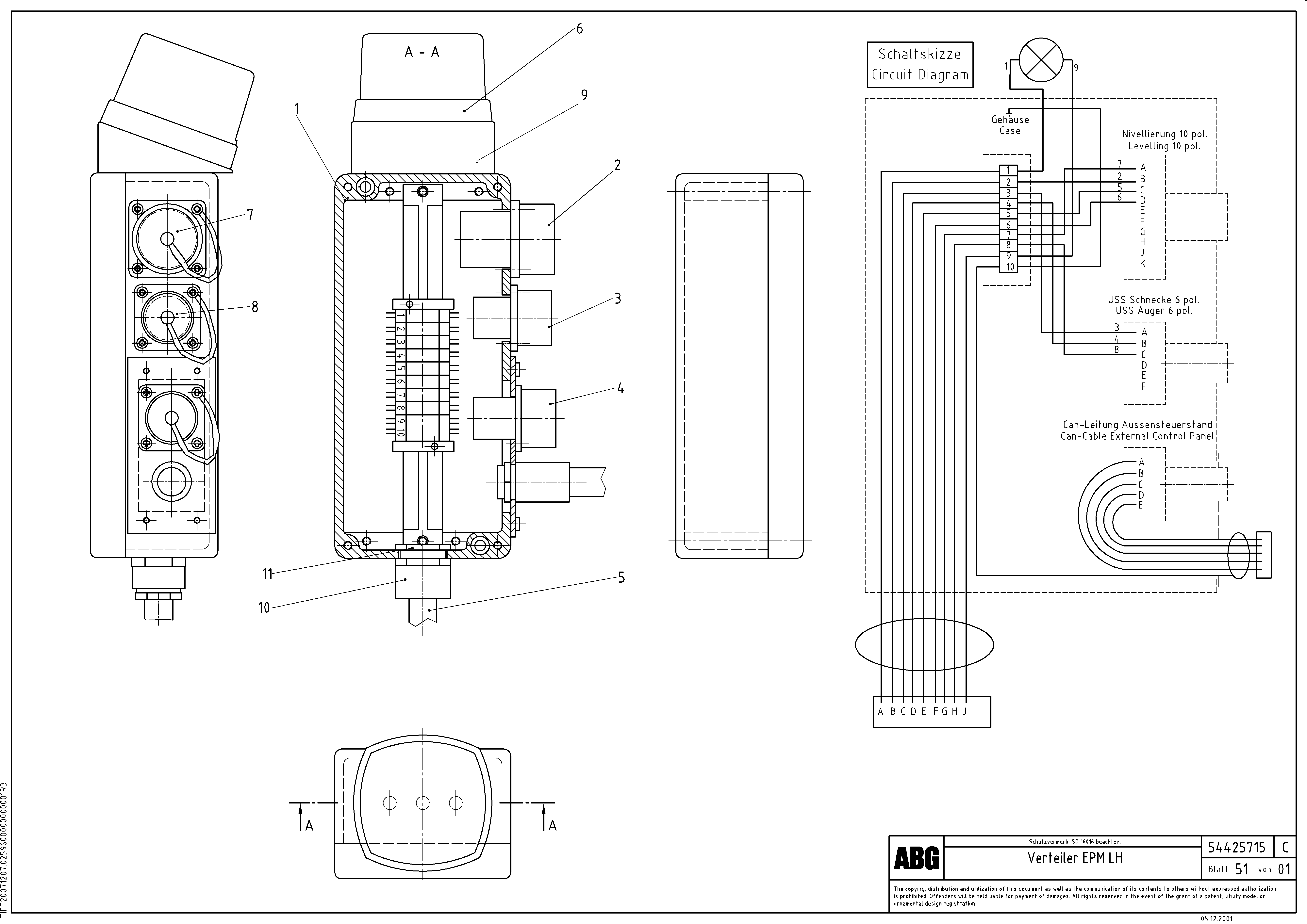 Схема запчастей Volvo ABG7820 - 85716 Distribution box on screed for EPM (Electronic Paver Management) VB 78 GTC ATT. SCREEDS 2,5 - 9,0M ABG5820/6820/7820/7820B
