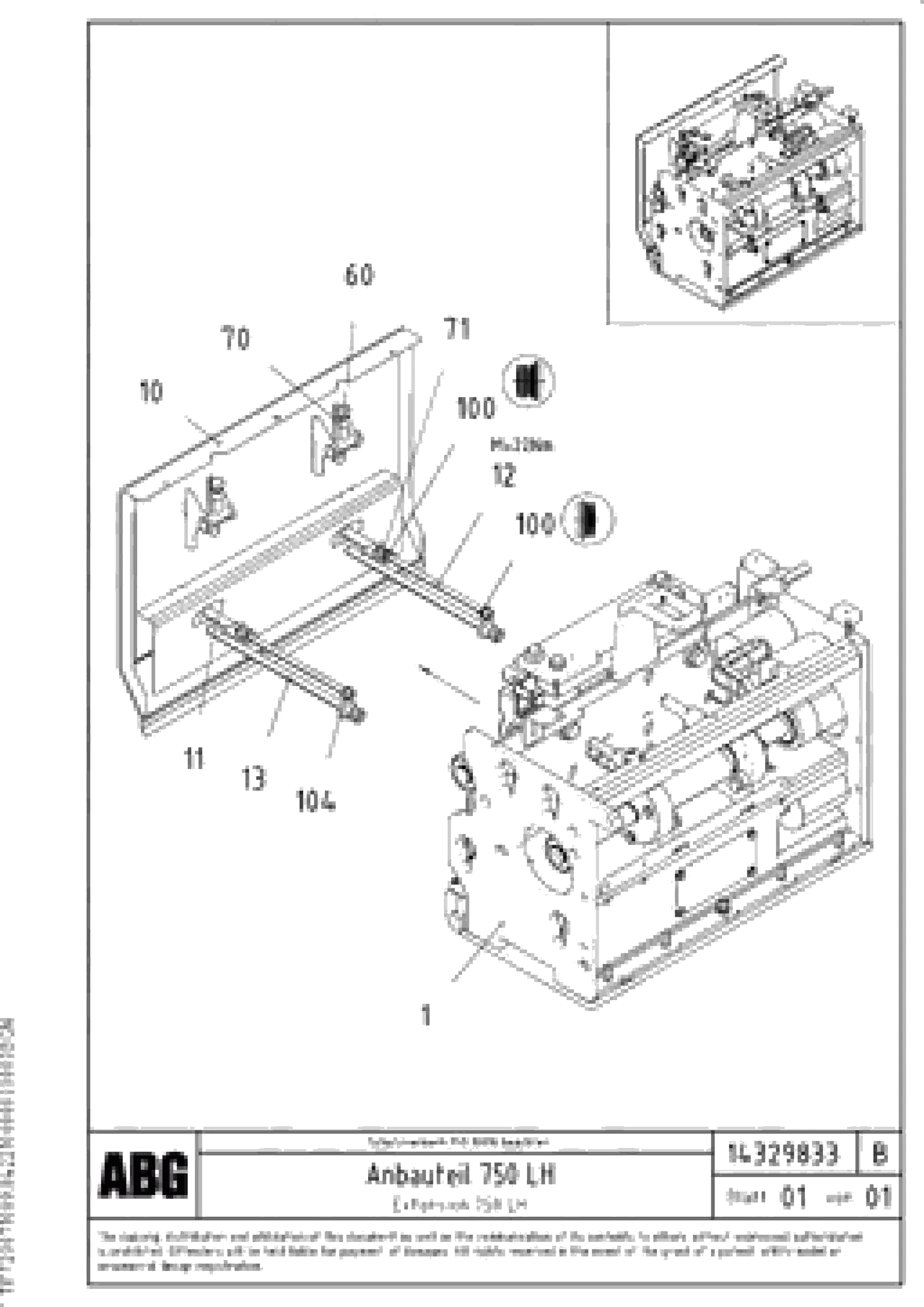 Схема запчастей Volvo ABG7820 - 68685 Extension VB 89 ETC ATT. SCREEDS 3,0 - 9,0M ABG7820, ABG7820B